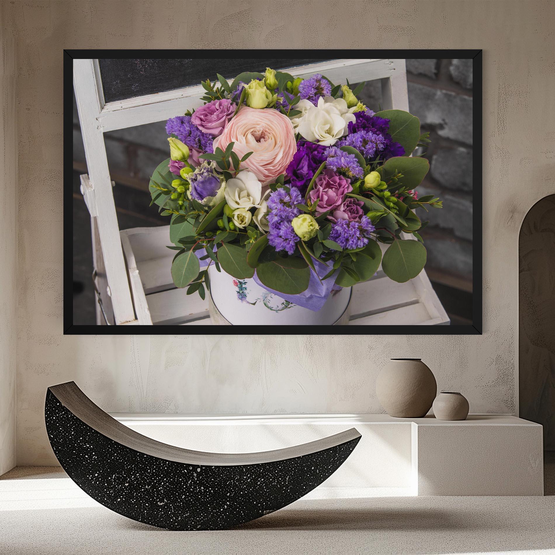 Obraz na Płótnie Big Pink Rose Bouquet mockup 8