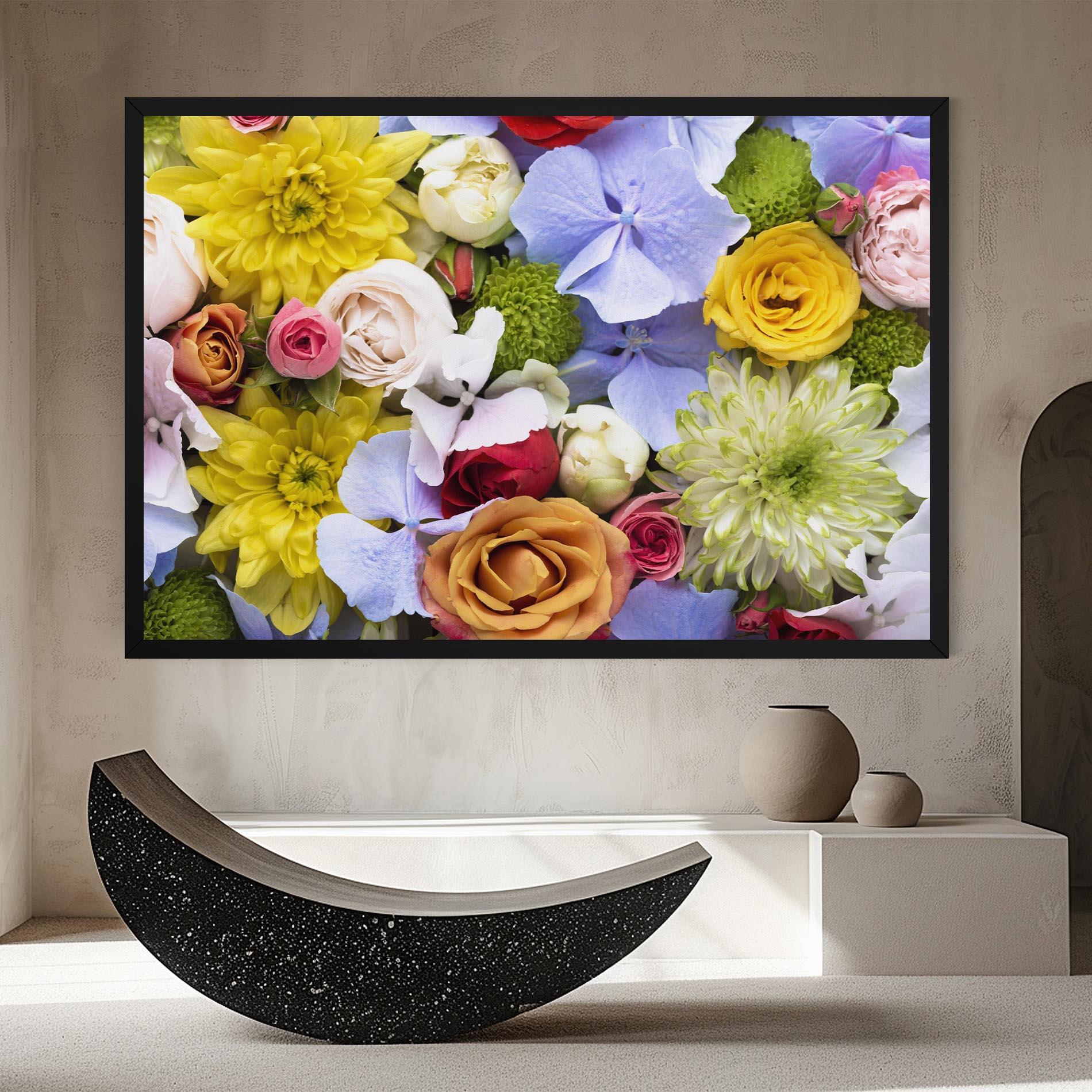 Obraz na Płótnie Color Mix Flower Bouquet mockup 8