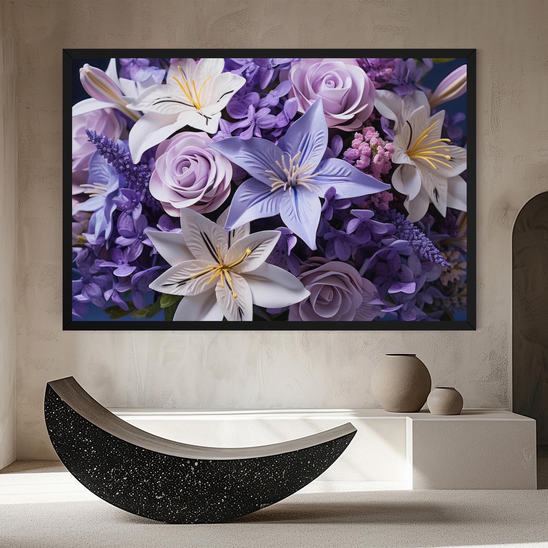 Obraz na Płótnie Purple Cute Bouquet mockup 8