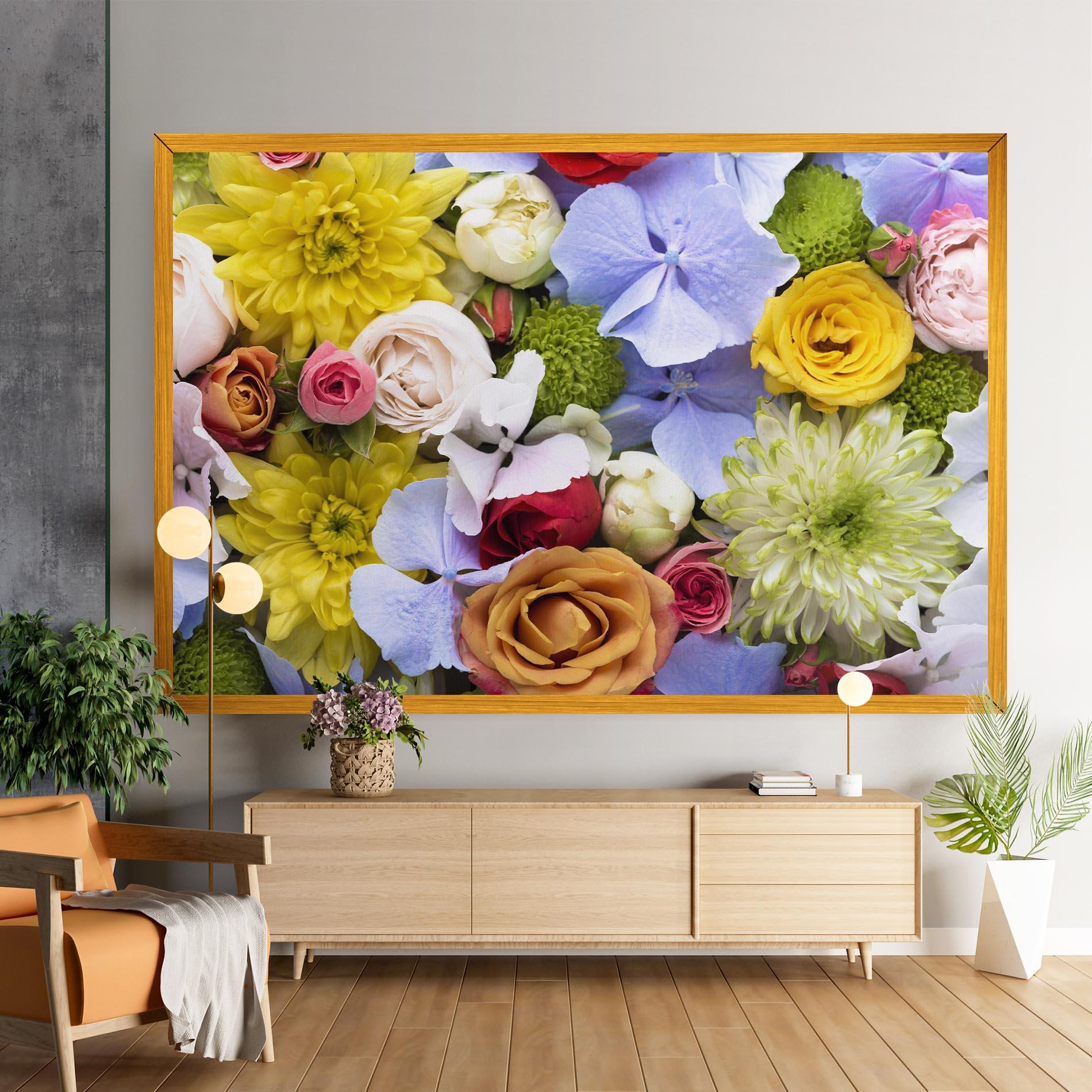 Obraz na Płótnie Color Mix Flower Bouquet mockup 9