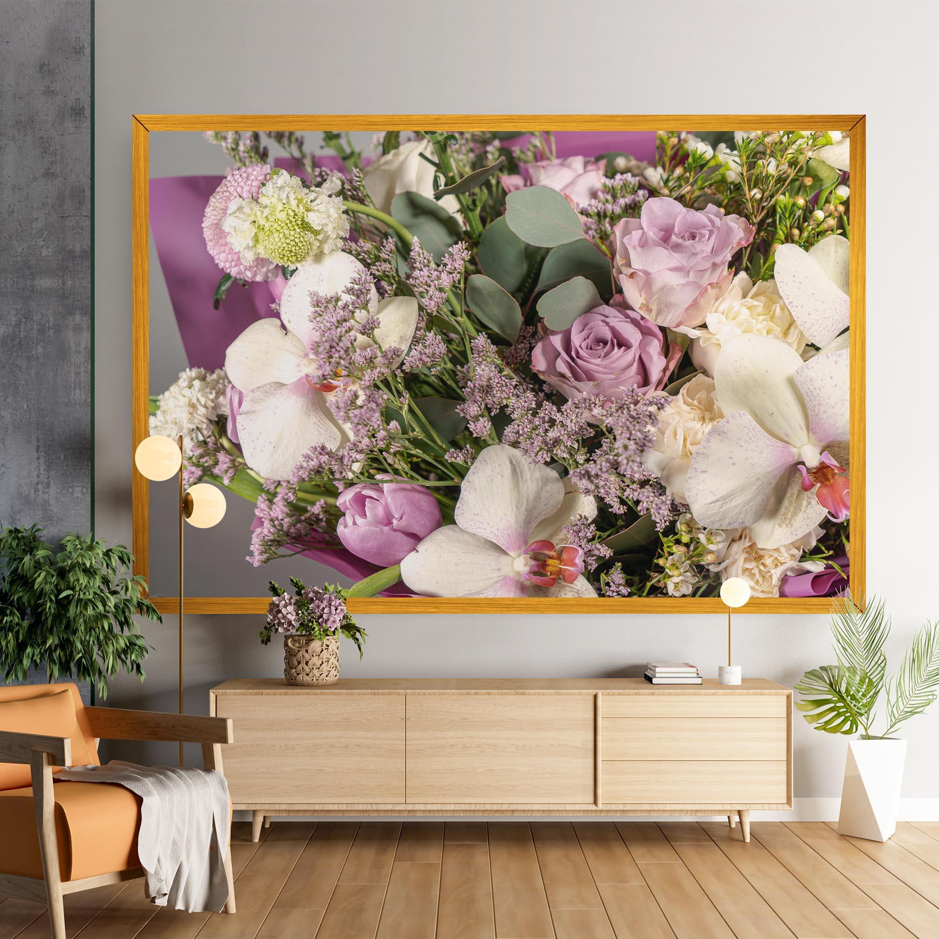 Obraz na Płótnie Cute Purple Bouquet mockup 9