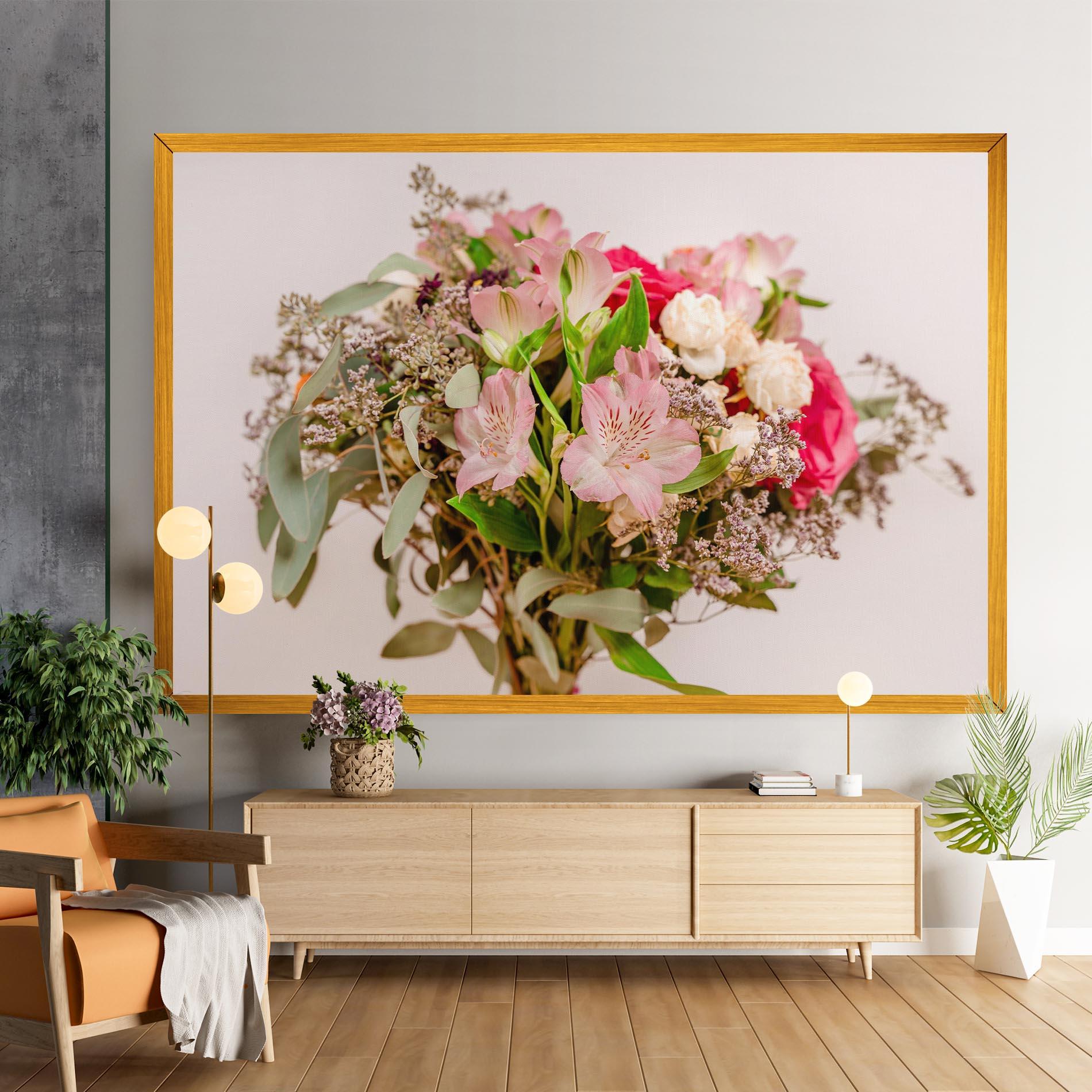 Obraz na Płótnie Girly Pink Bouquet mockup 9