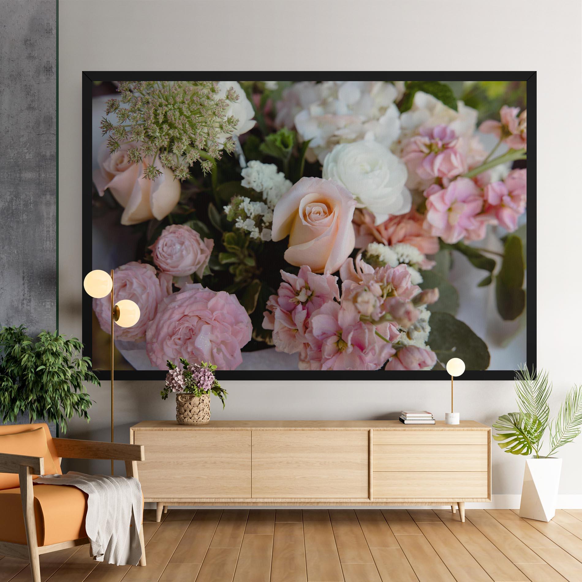 Obraz na Płótnie Beautiful Pink Pastel mockup 9