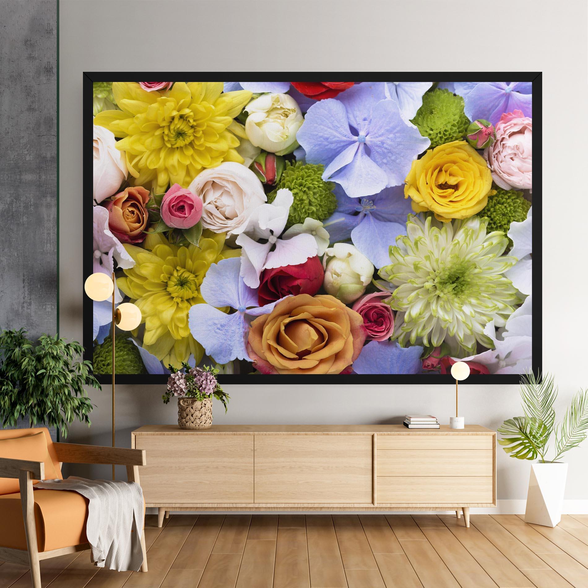 Obraz na Płótnie Color Mix Flower Bouquet mockup 9