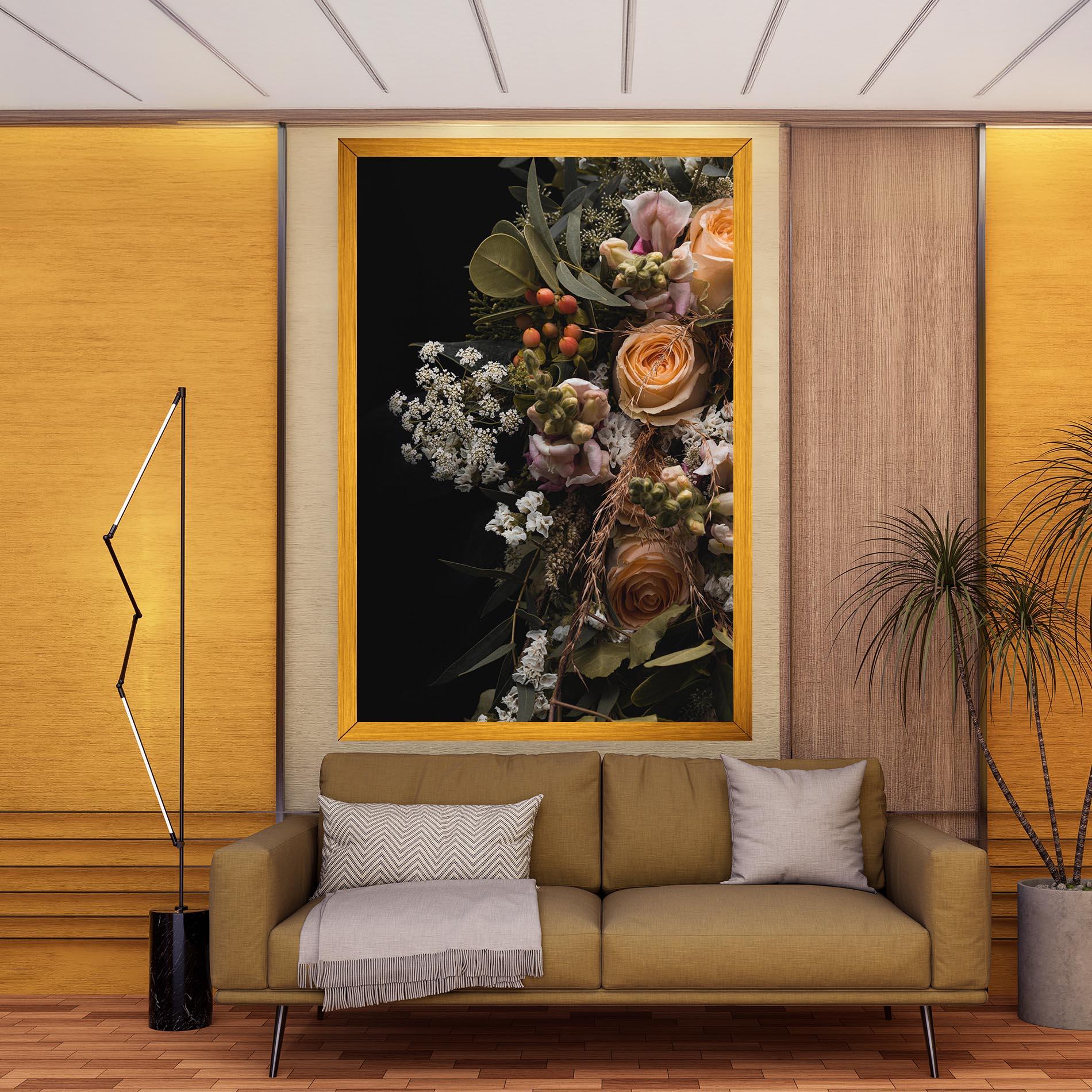 Obraz na Płótnie Dark Flower Bouquet mockup 9