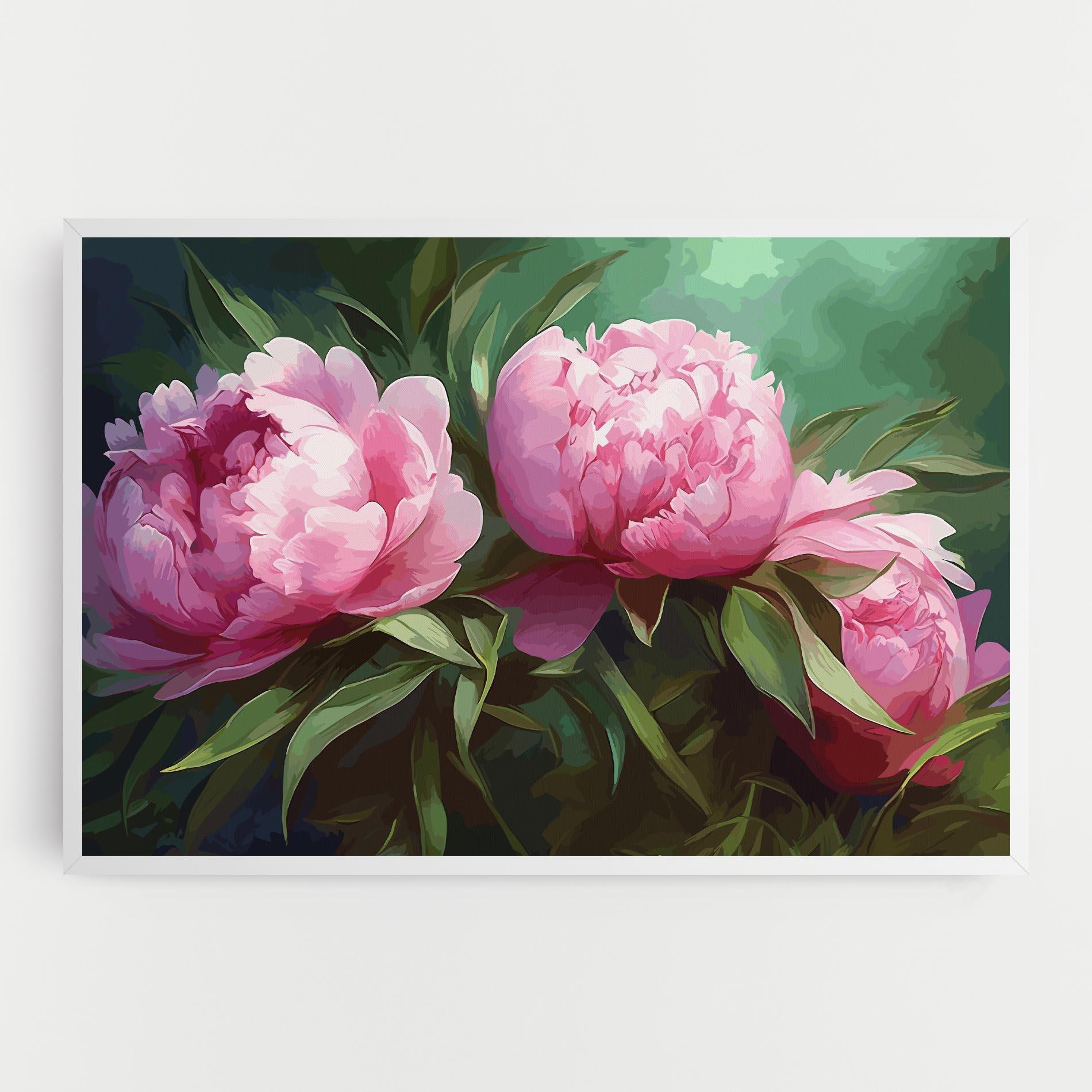 Obraz na Płótnie Peonies Art mockup 0