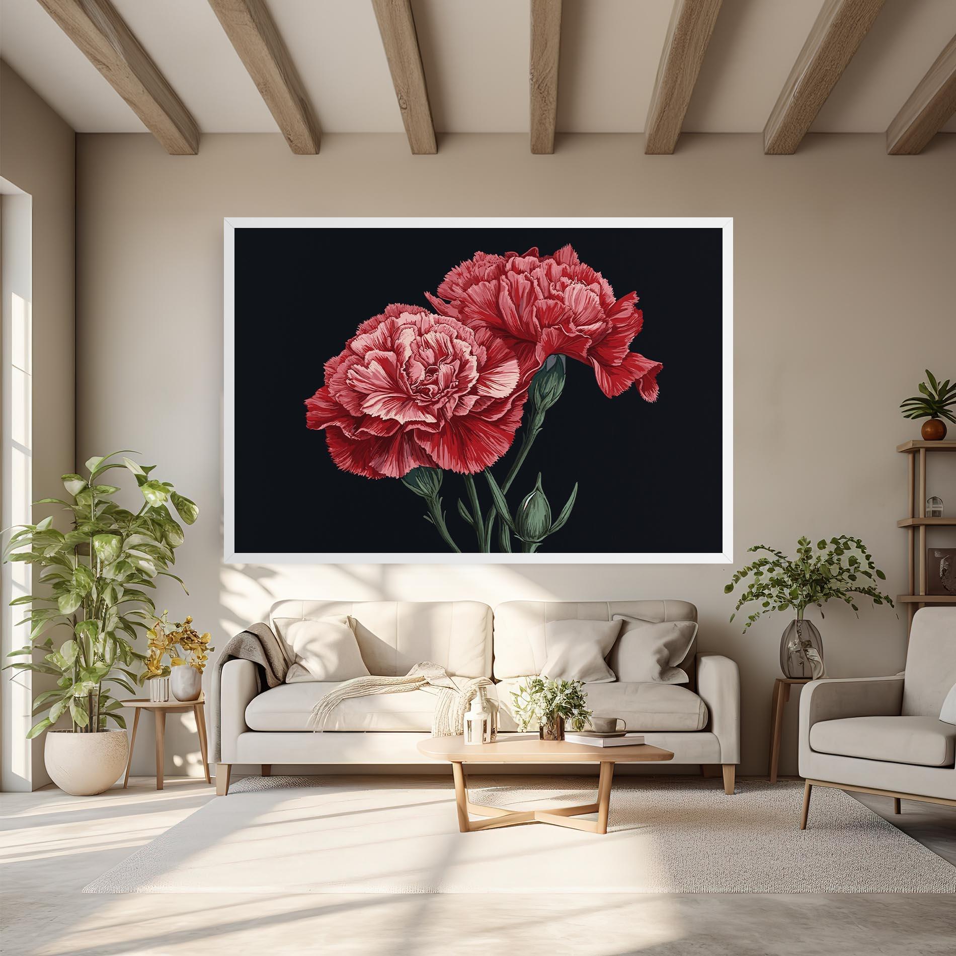 Obraz na Płótnie Beautiful Peony mockup 6