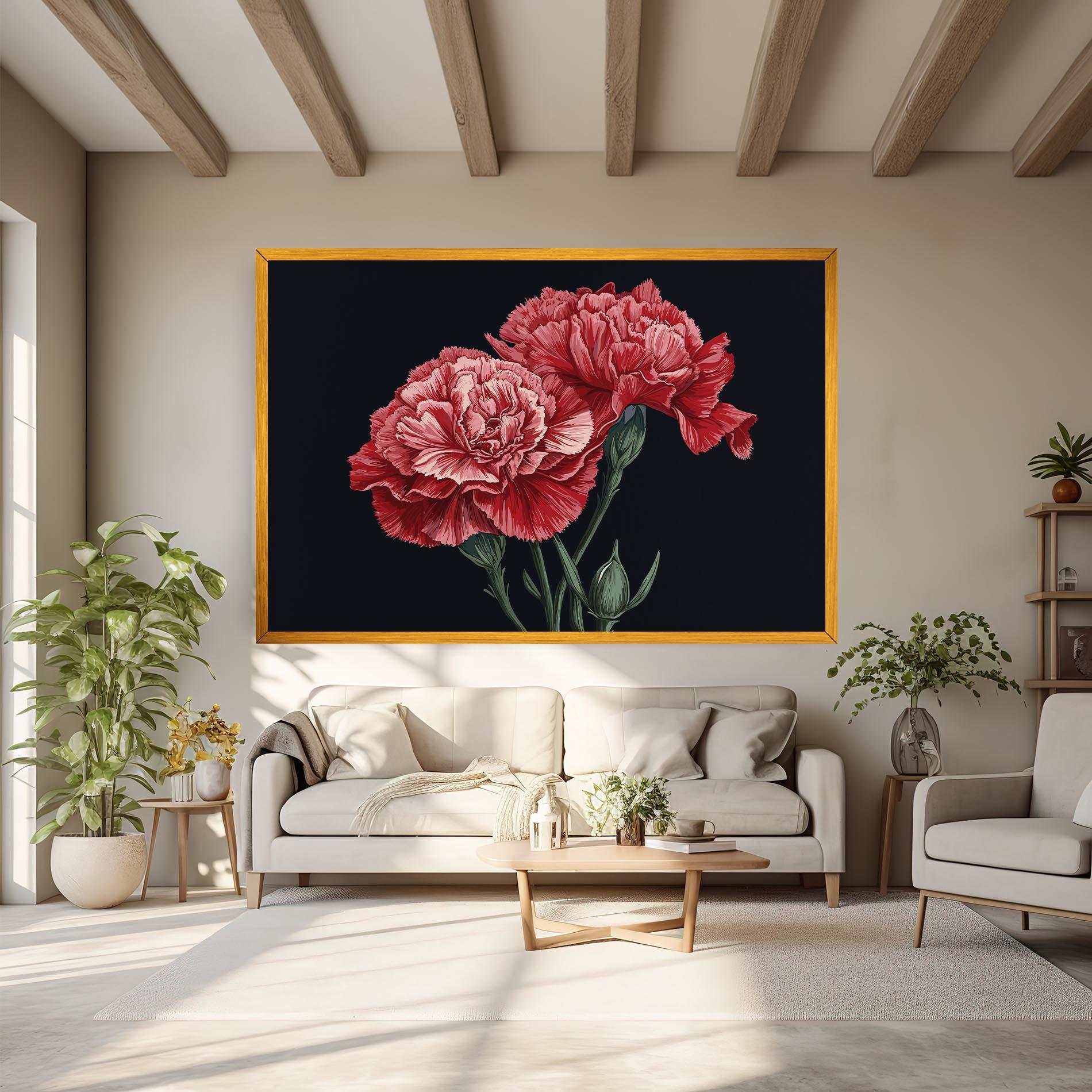 Obraz na Płótnie Beautiful Peony mockup 6