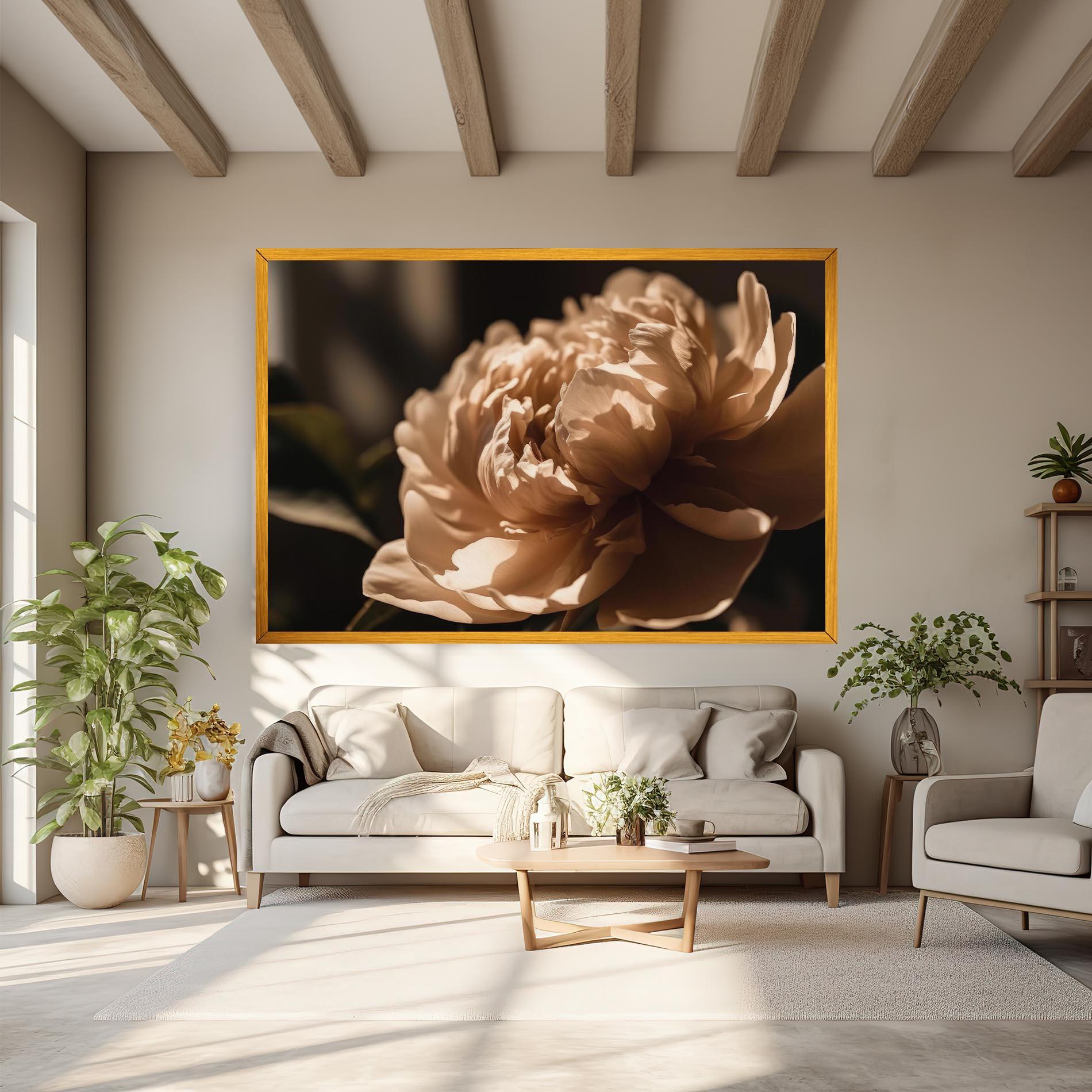 Obraz na Płótnie Cream Peony mockup 6