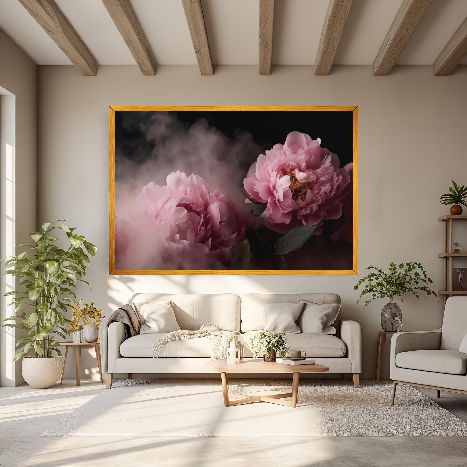 Obraz na Płótnie Peony In Smoke mockup 6