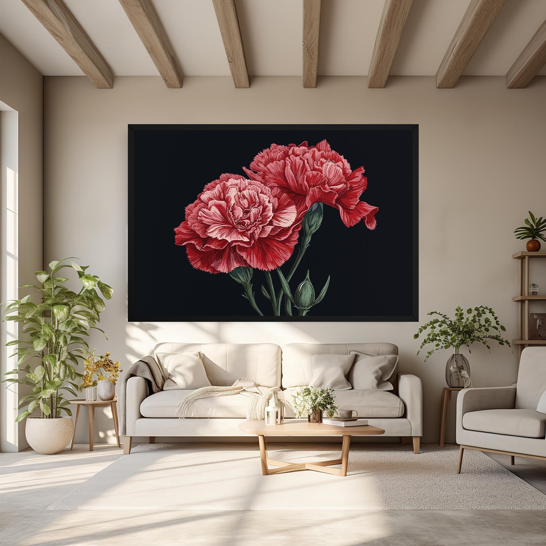 Obraz na Płótnie Beautiful Peony mockup 6