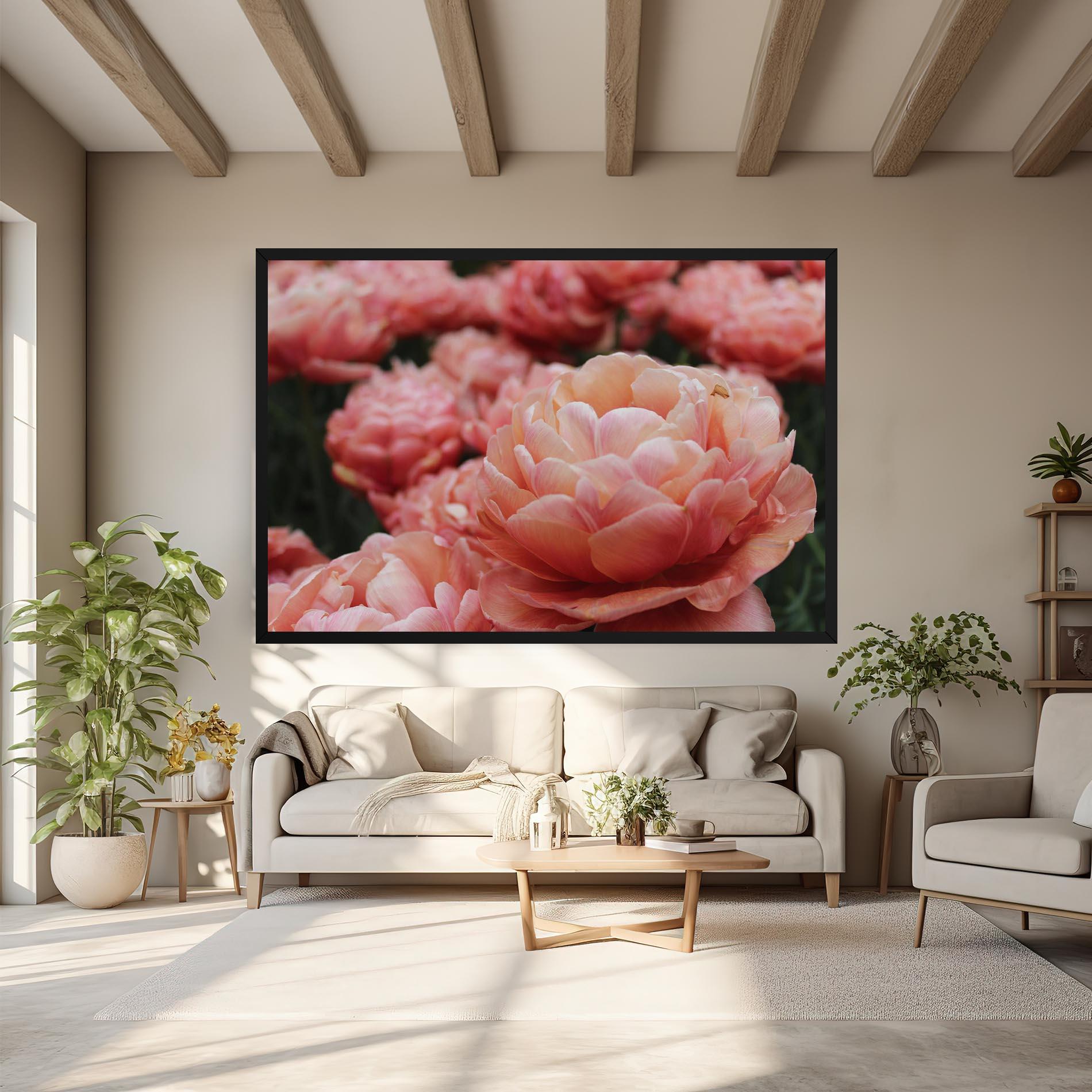 Obraz na Płótnie Light Orange Peony mockup 6