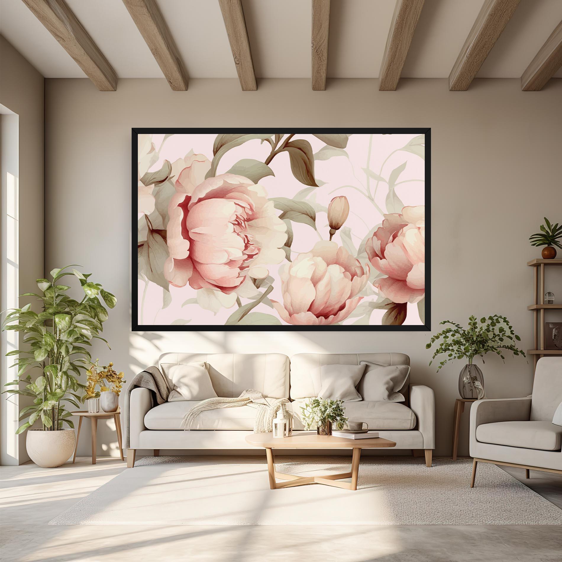 Obraz na Płótnie Pink Pretty Peony mockup 6