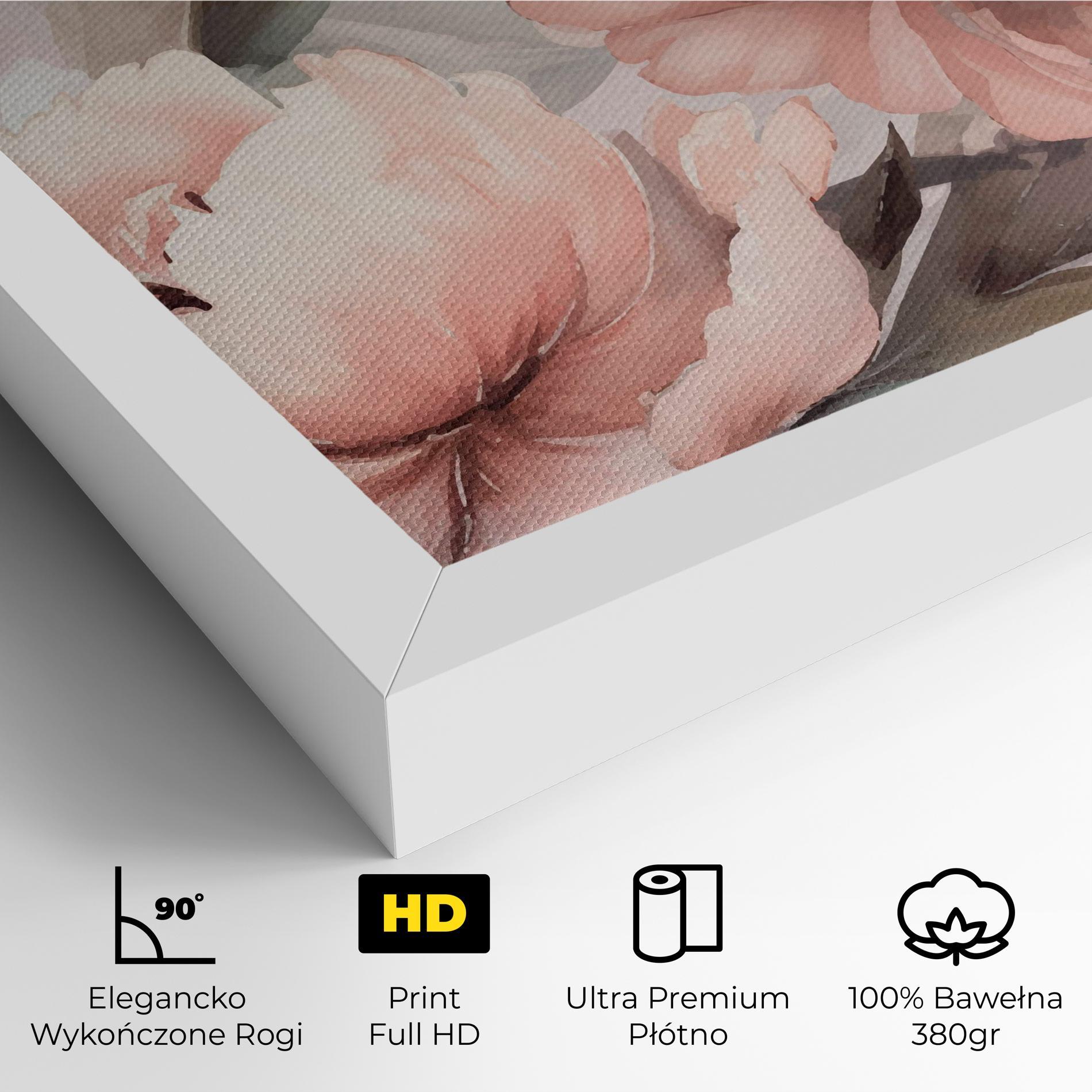 Obraz na Płótnie Dreamy Peony Art mockup 4
