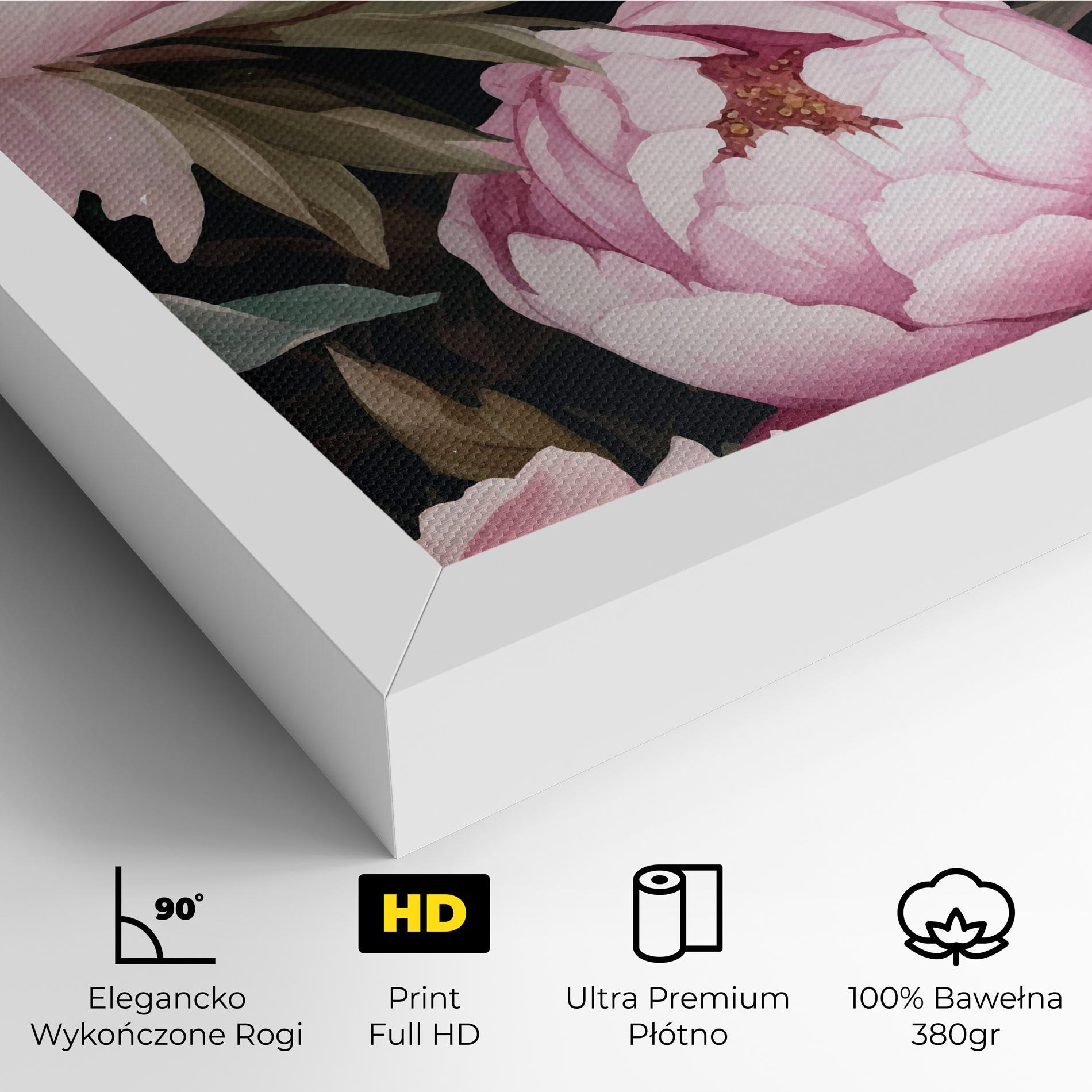Obraz na Płótnie Peony Paint mockup 4