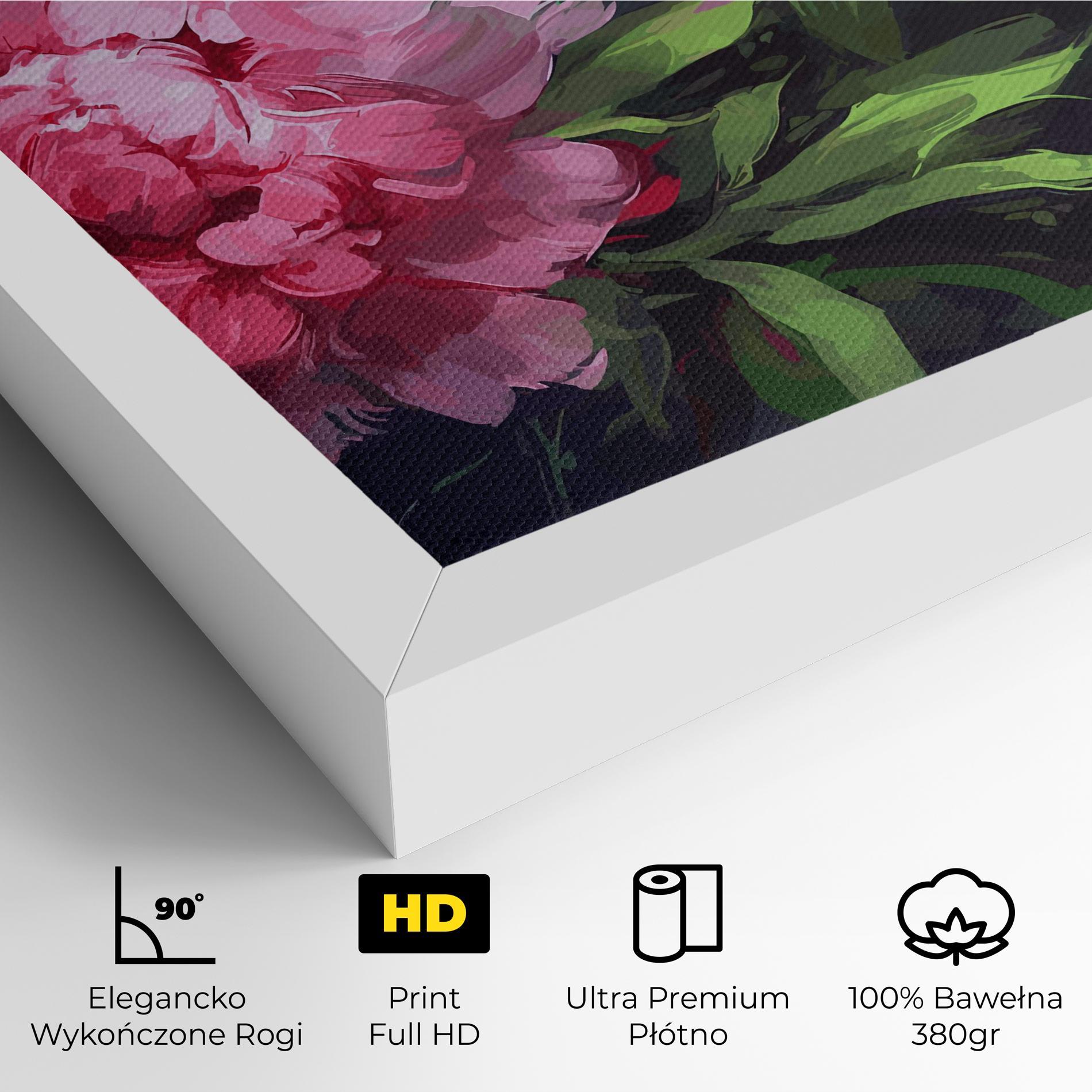 Obraz na Płótnie Pretty Peonies mockup 4