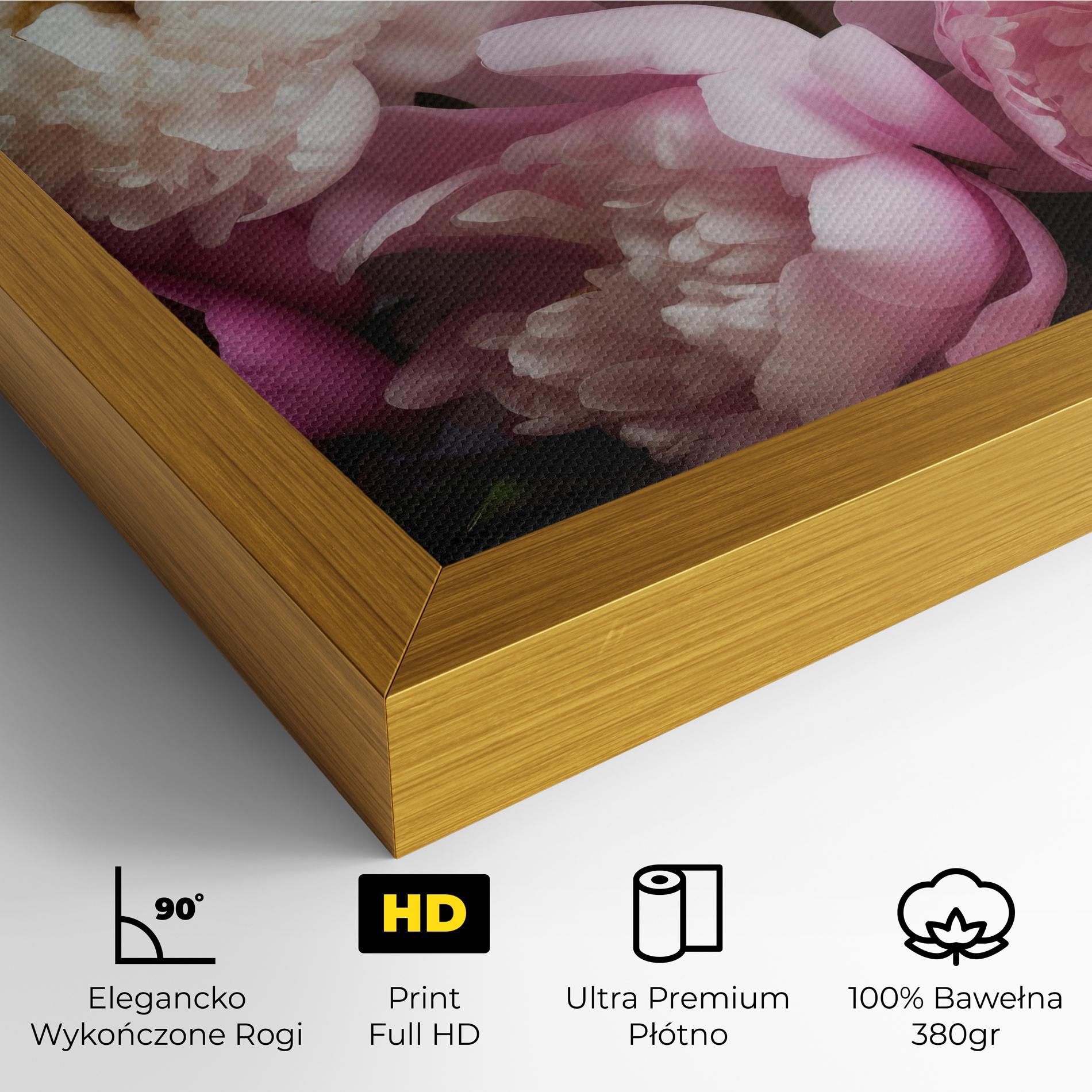 Obraz na Płótnie Peonies With Grey mockup 4