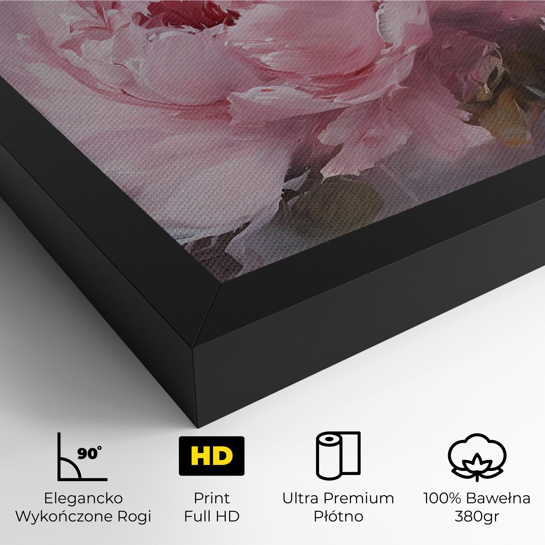 Obraz na Płótnie Dreamy Painting Peony mockup 4