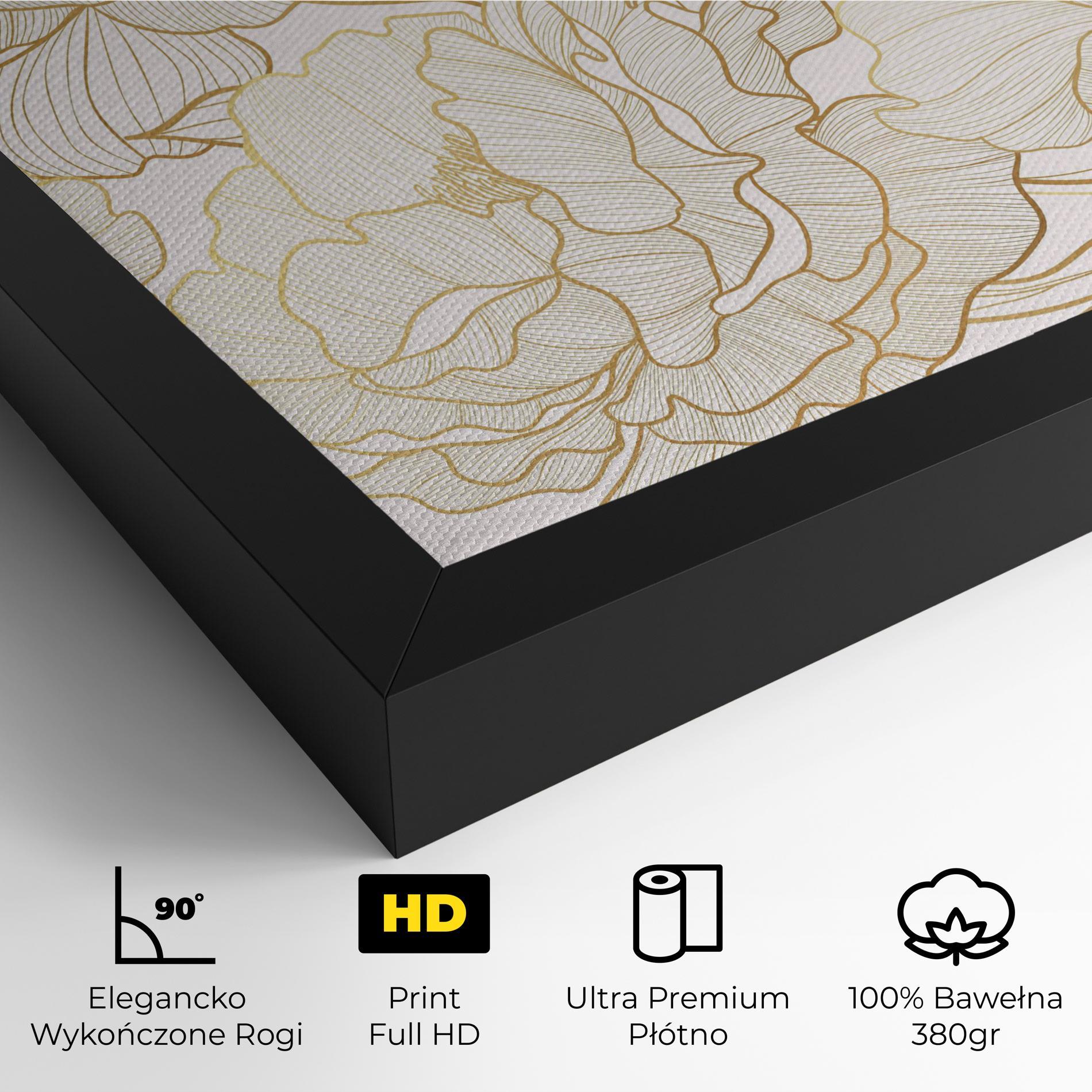 Obraz na Płótnie Golden Peony mockup 4