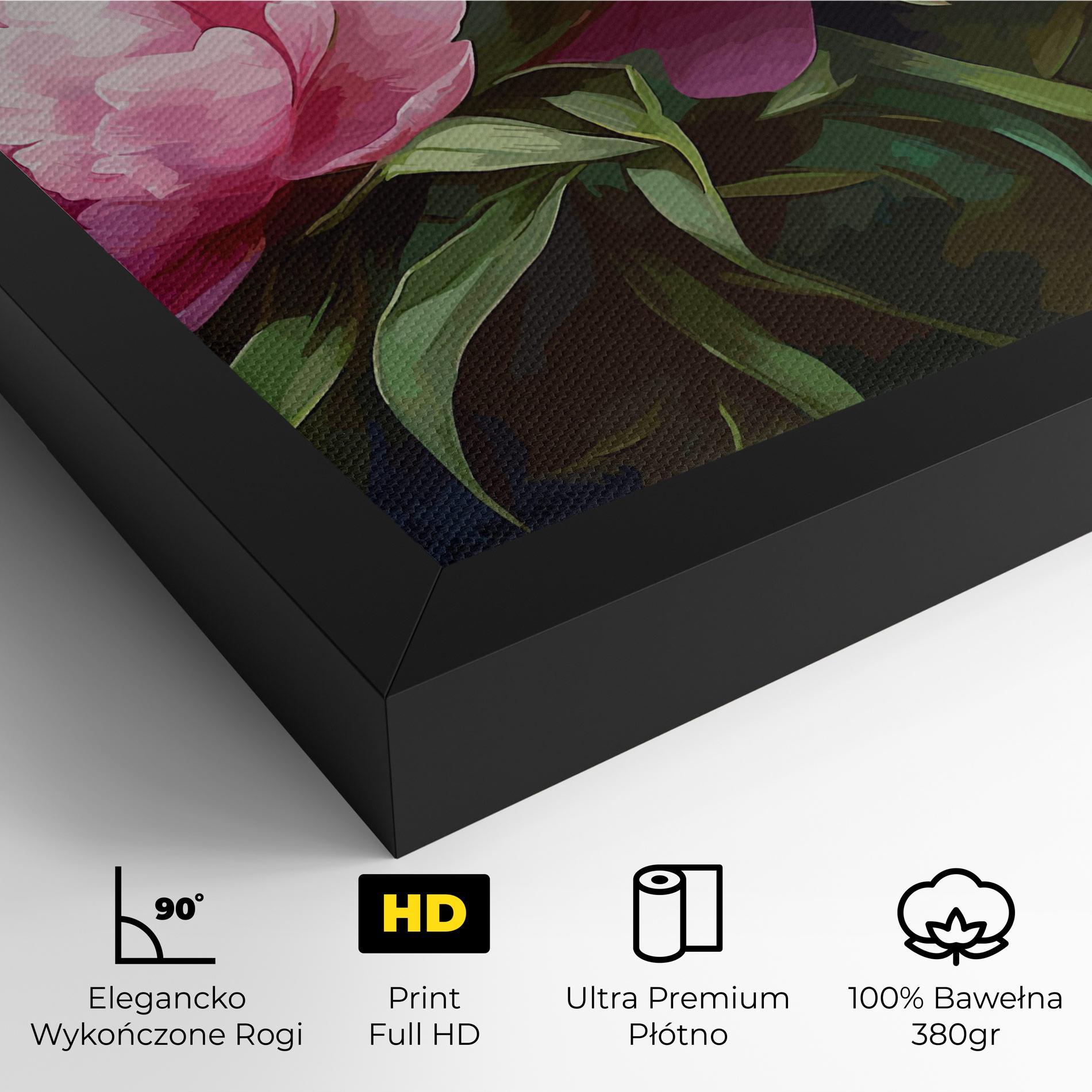 Obraz na Płótnie Peonies Art mockup 4