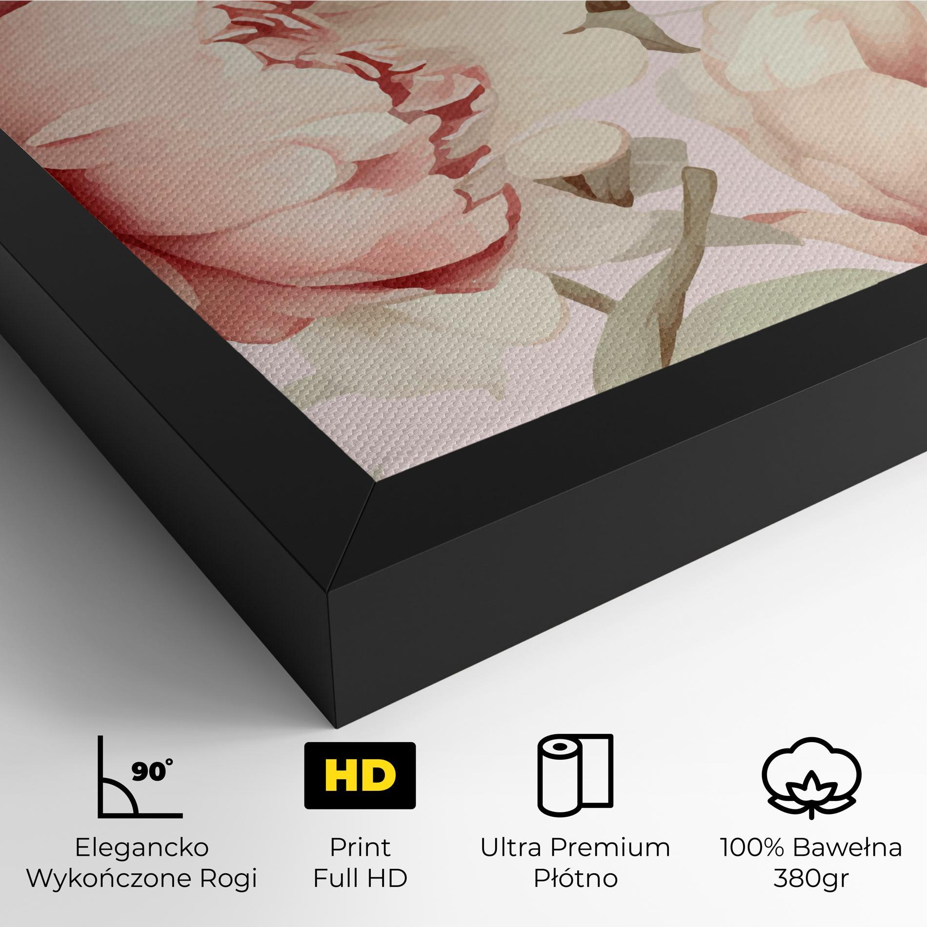 Obraz na Płótnie Pink Pretty Peony mockup 4