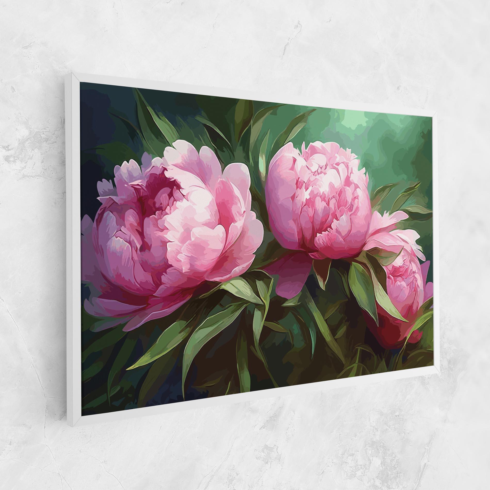 Obraz na Płótnie Peonies Art mockup 1