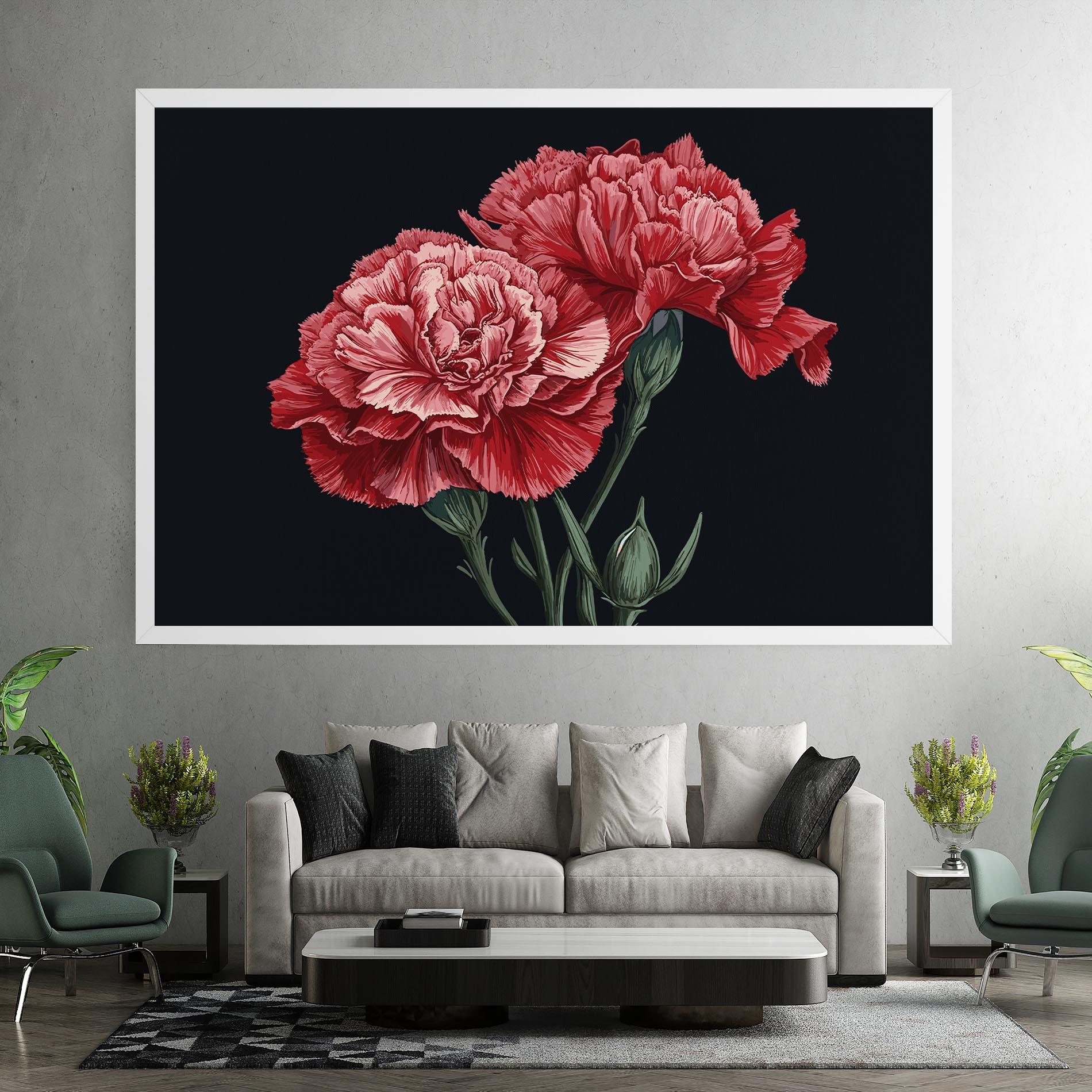 Obraz na Płótnie Beautiful Peony mockup 7