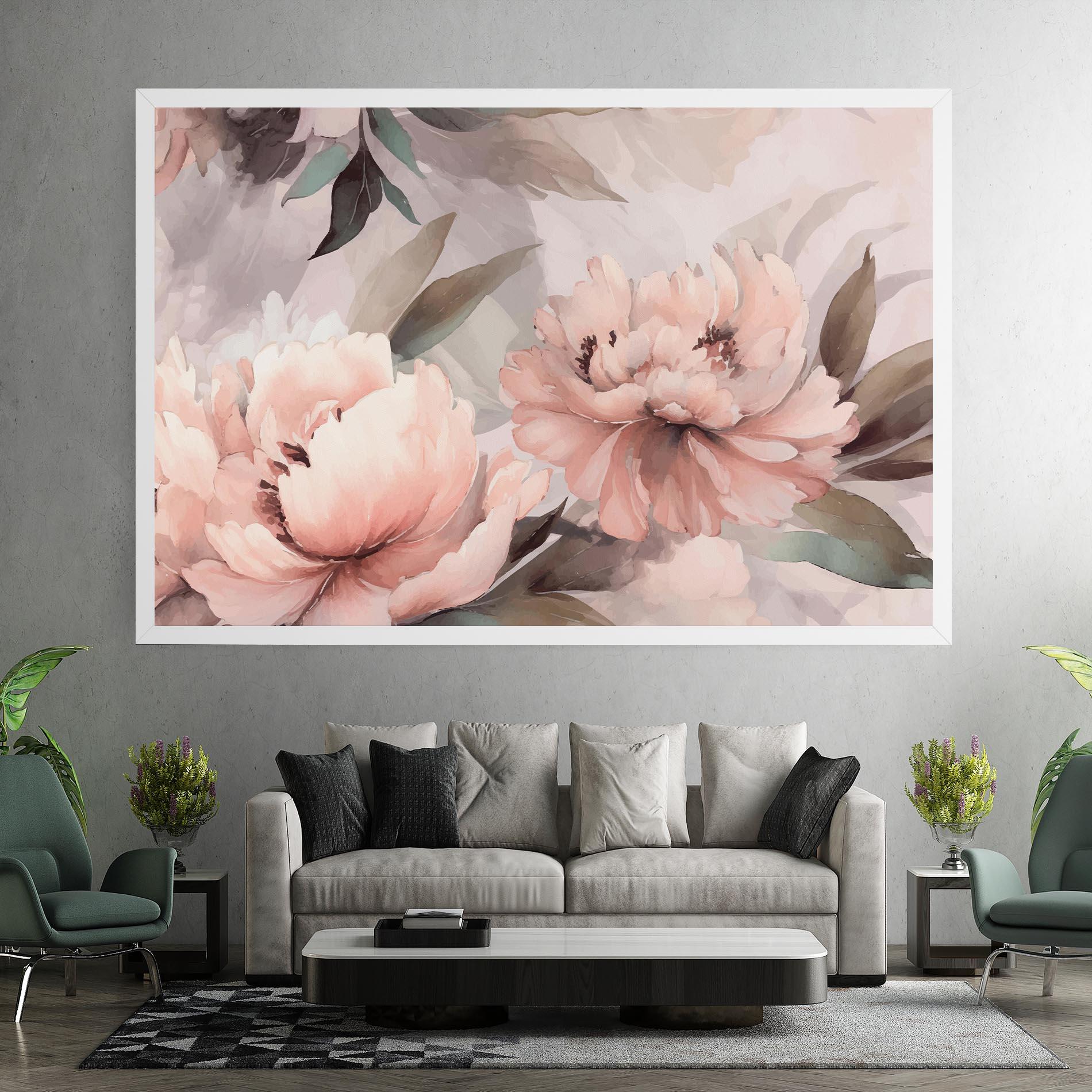 Obraz na Płótnie Dreamy Peony Art mockup 7