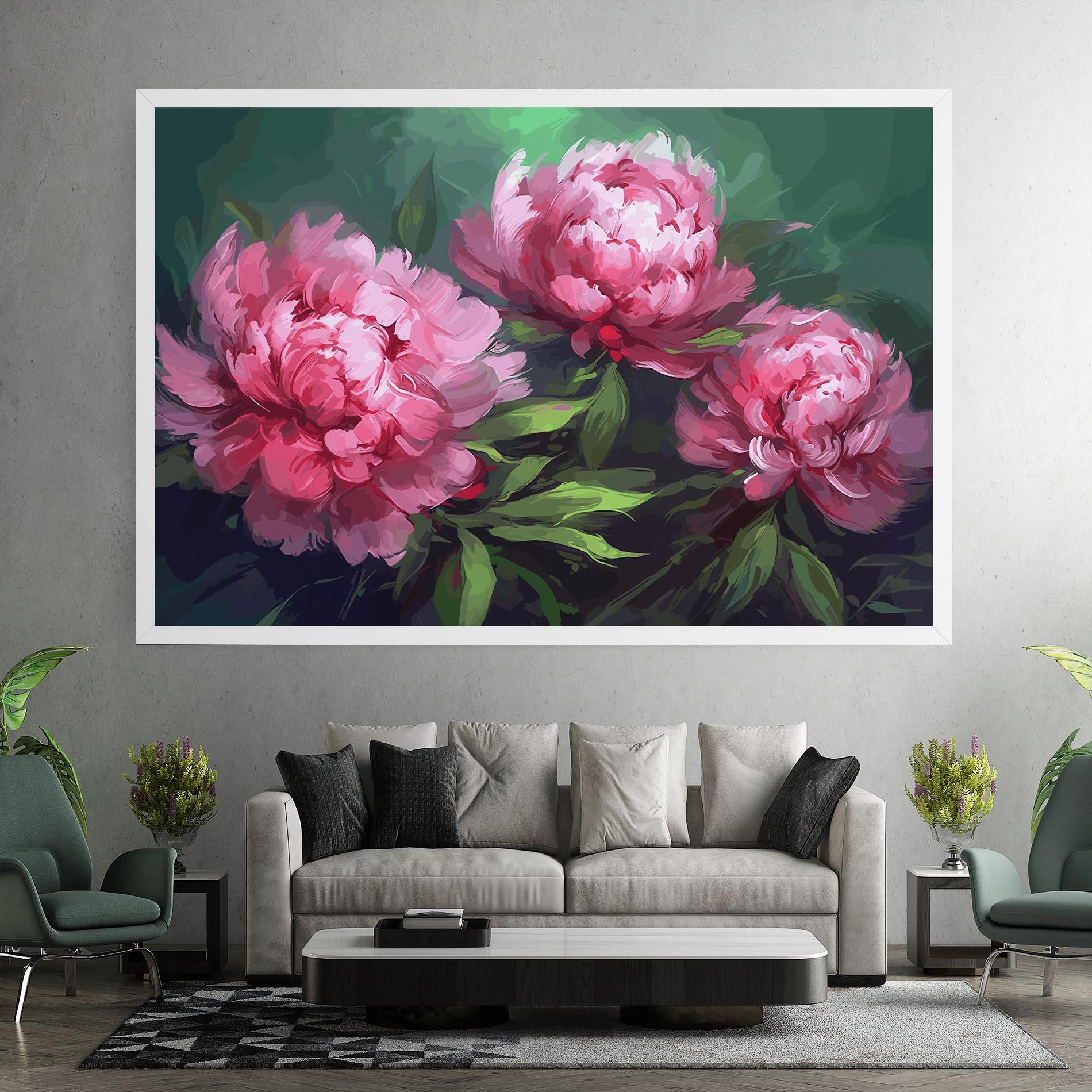 Obraz na Płótnie Pretty Peonies mockup 7