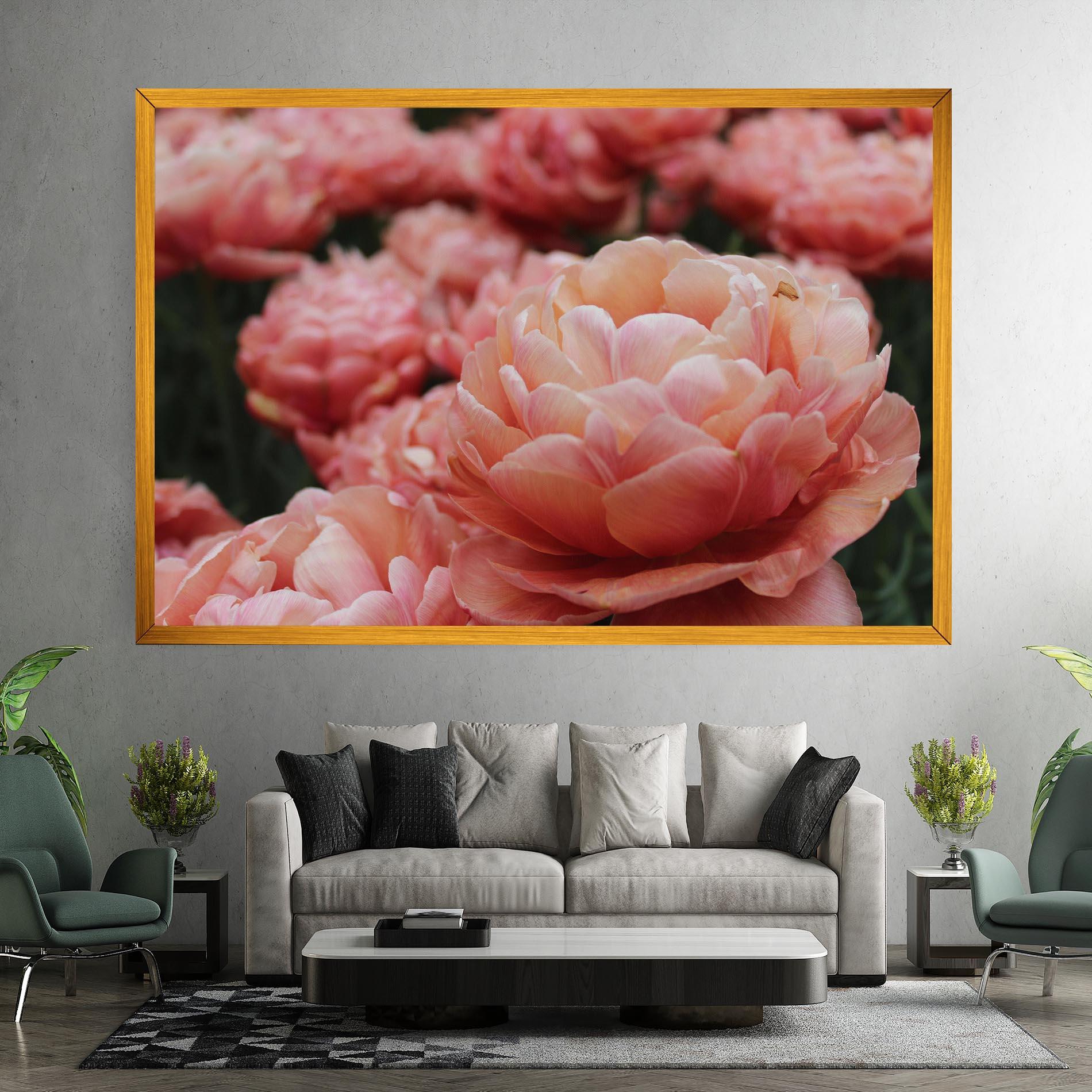 Obraz na Płótnie Light Orange Peony mockup 7