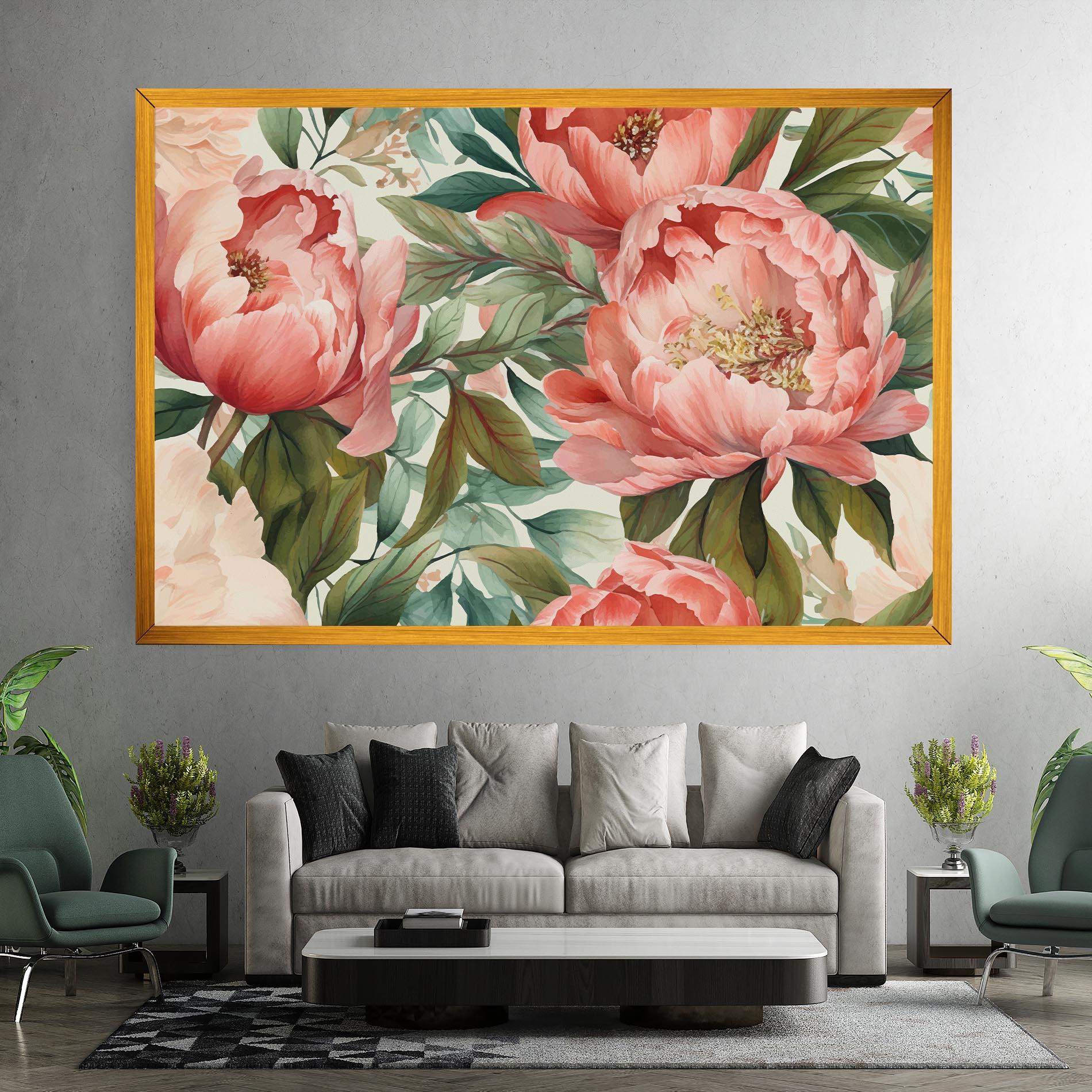 Obraz na Płótnie Light Red Peony mockup 7