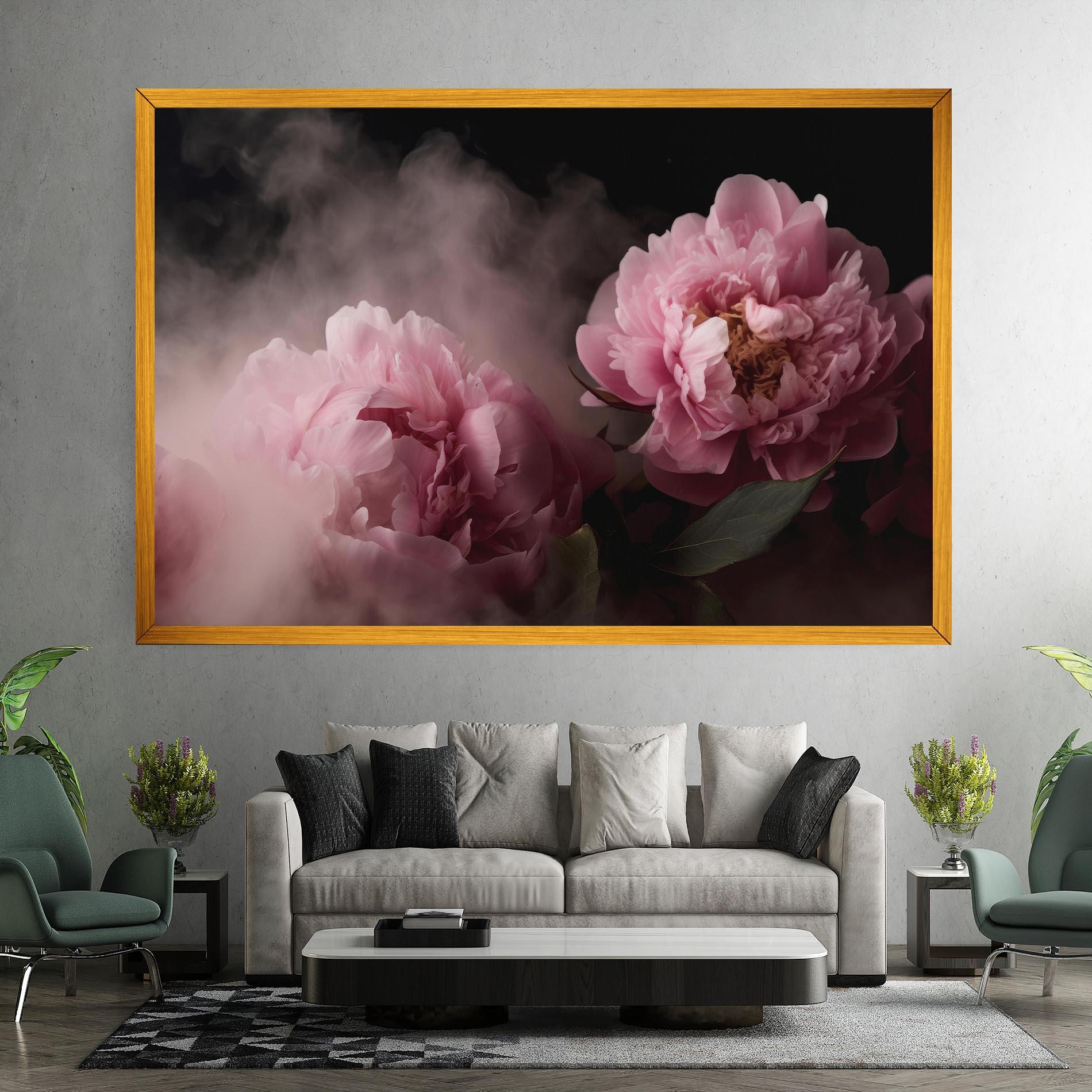 Obraz na Płótnie Peony In Smoke mockup 7