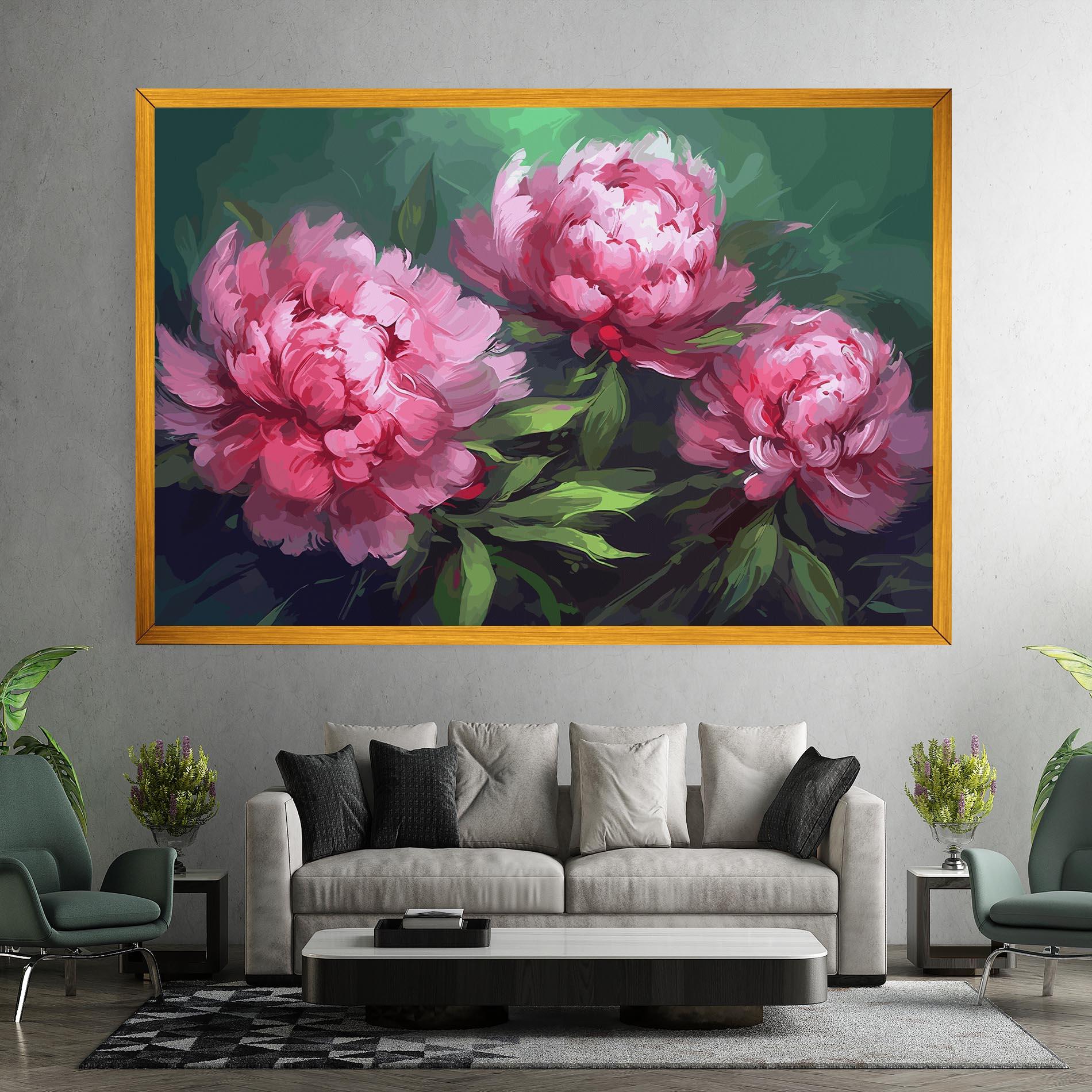 Obraz na Płótnie Pretty Peonies mockup 7