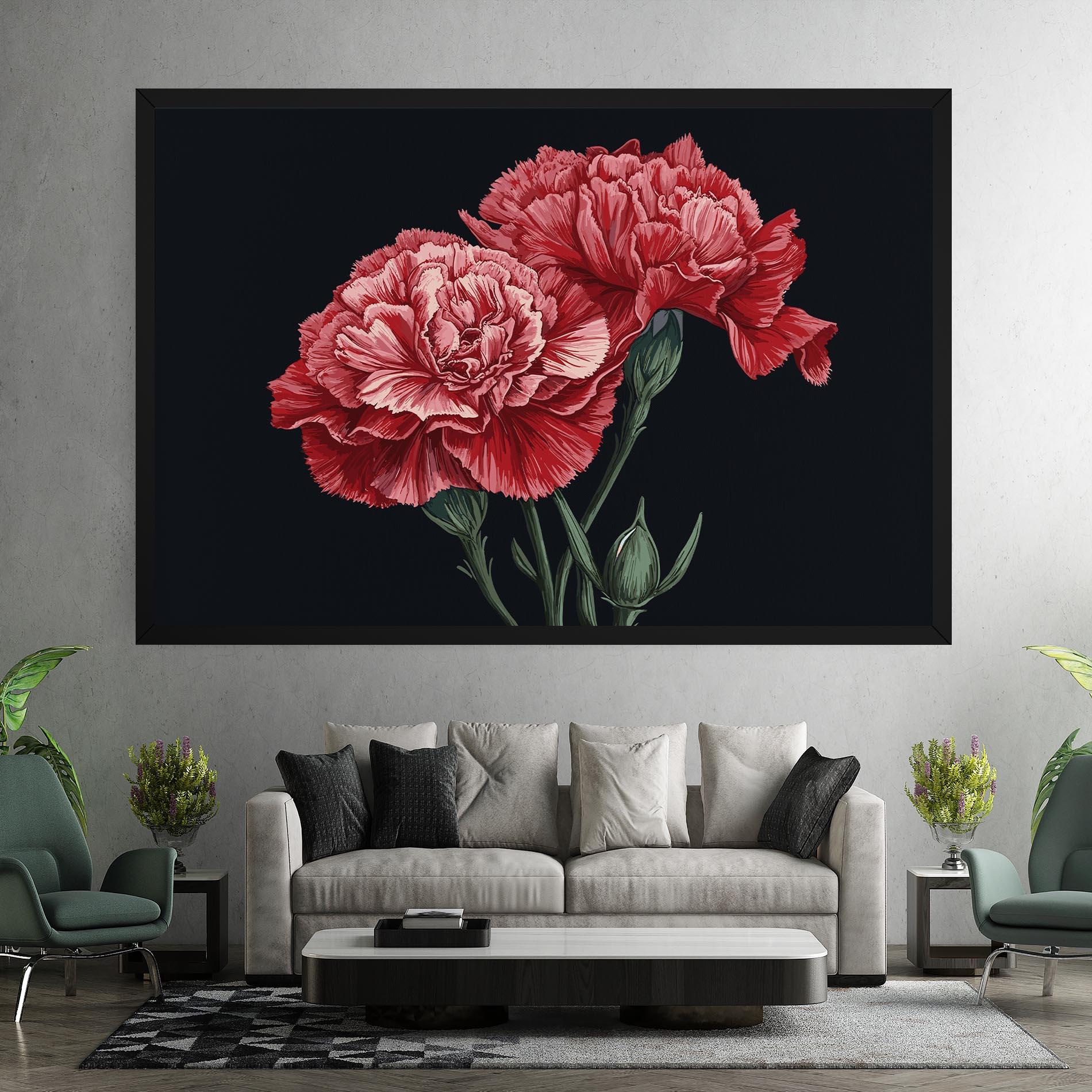Obraz na Płótnie Beautiful Peony mockup 7
