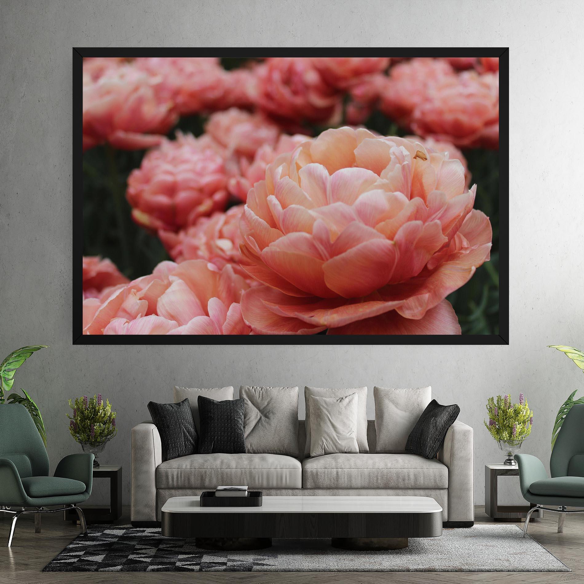 Obraz na Płótnie Light Orange Peony mockup 7