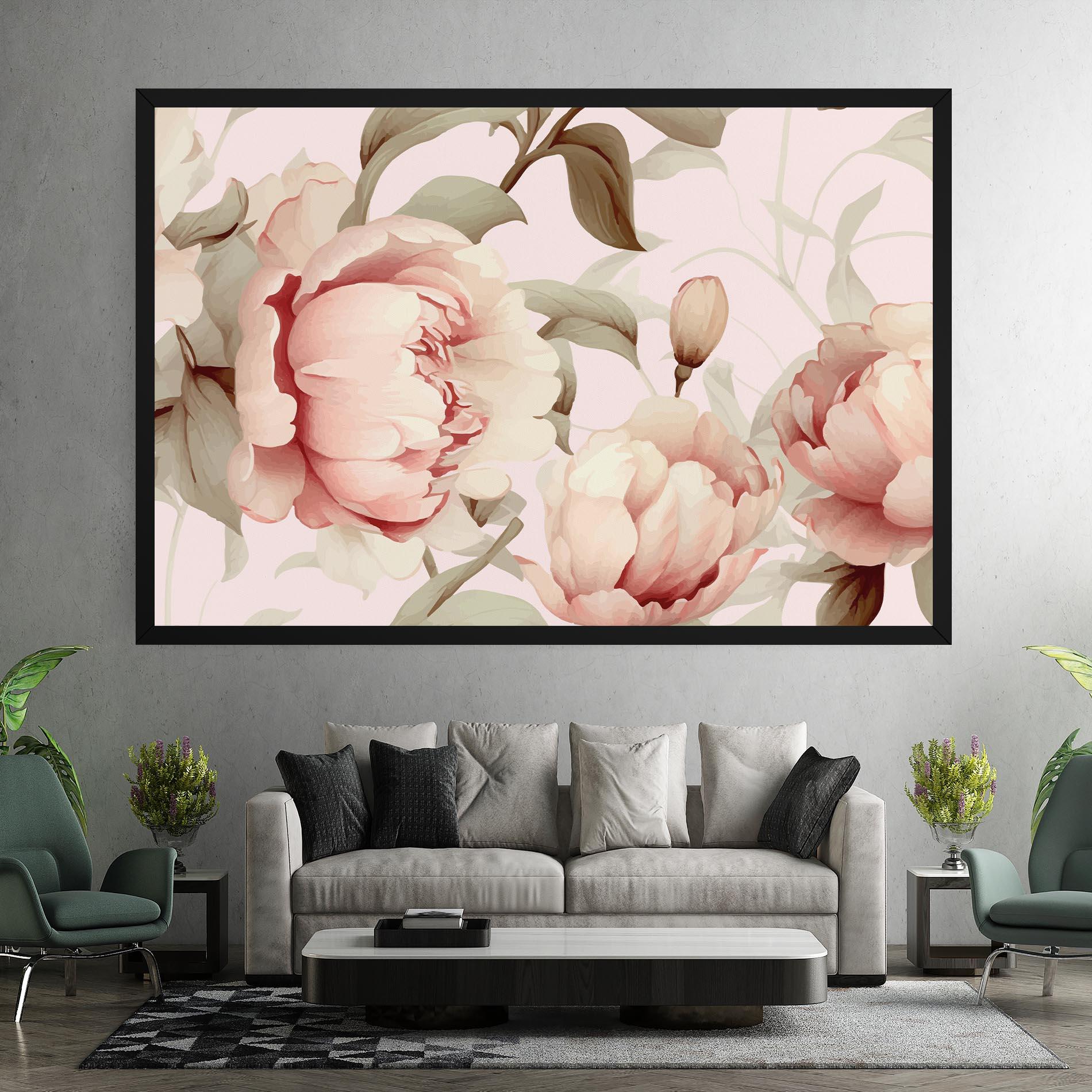 Obraz na Płótnie Pink Pretty Peony mockup 7