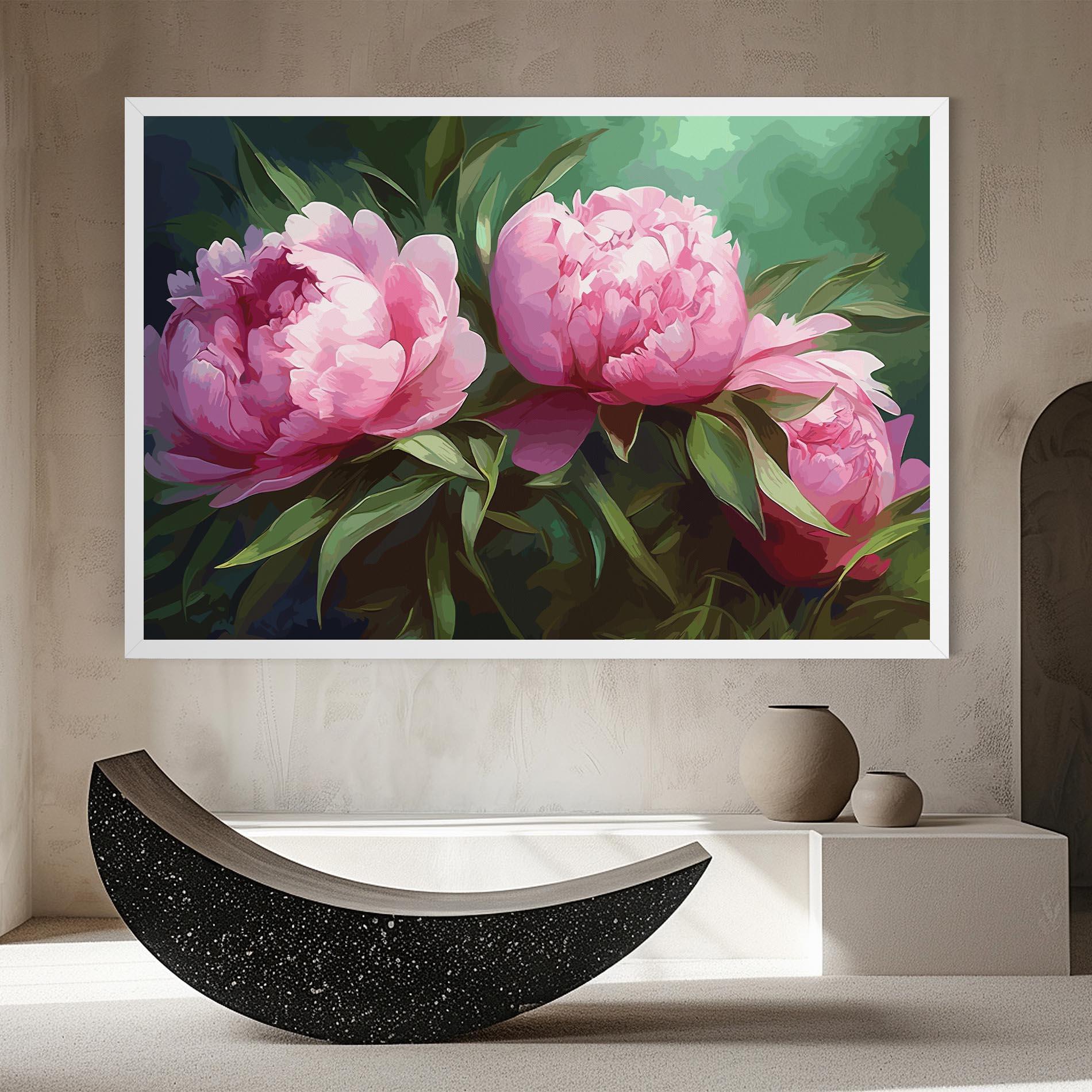 Obraz na Płótnie Peonies Art mockup 8