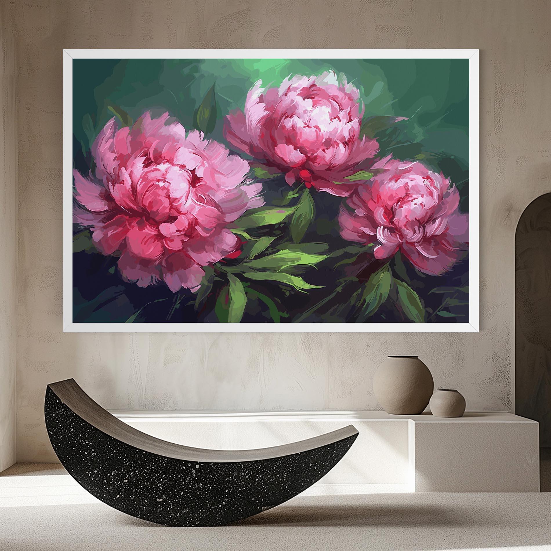 Obraz na Płótnie Pretty Peonies mockup 8