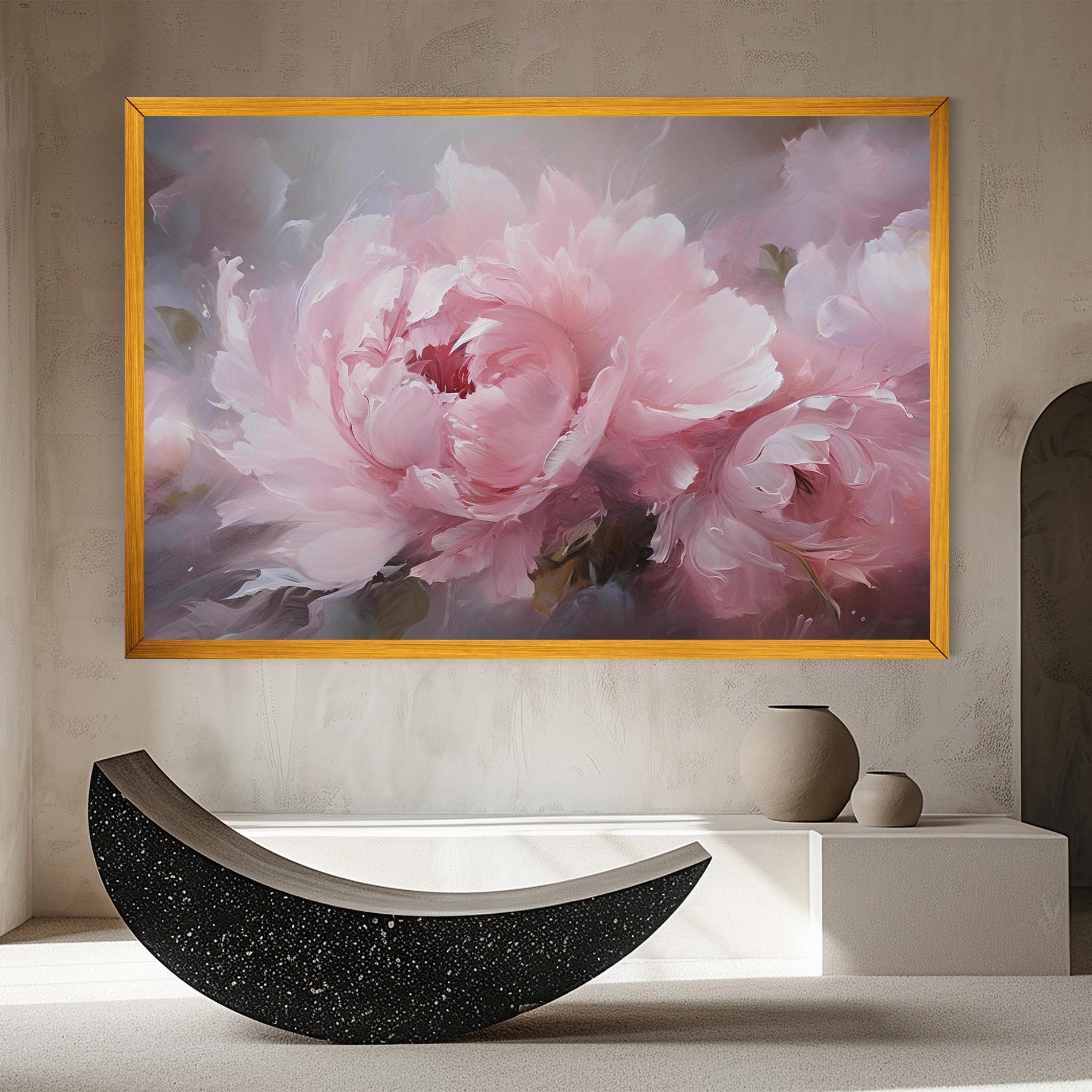 Obraz na Płótnie Dreamy Painting Peony mockup 8