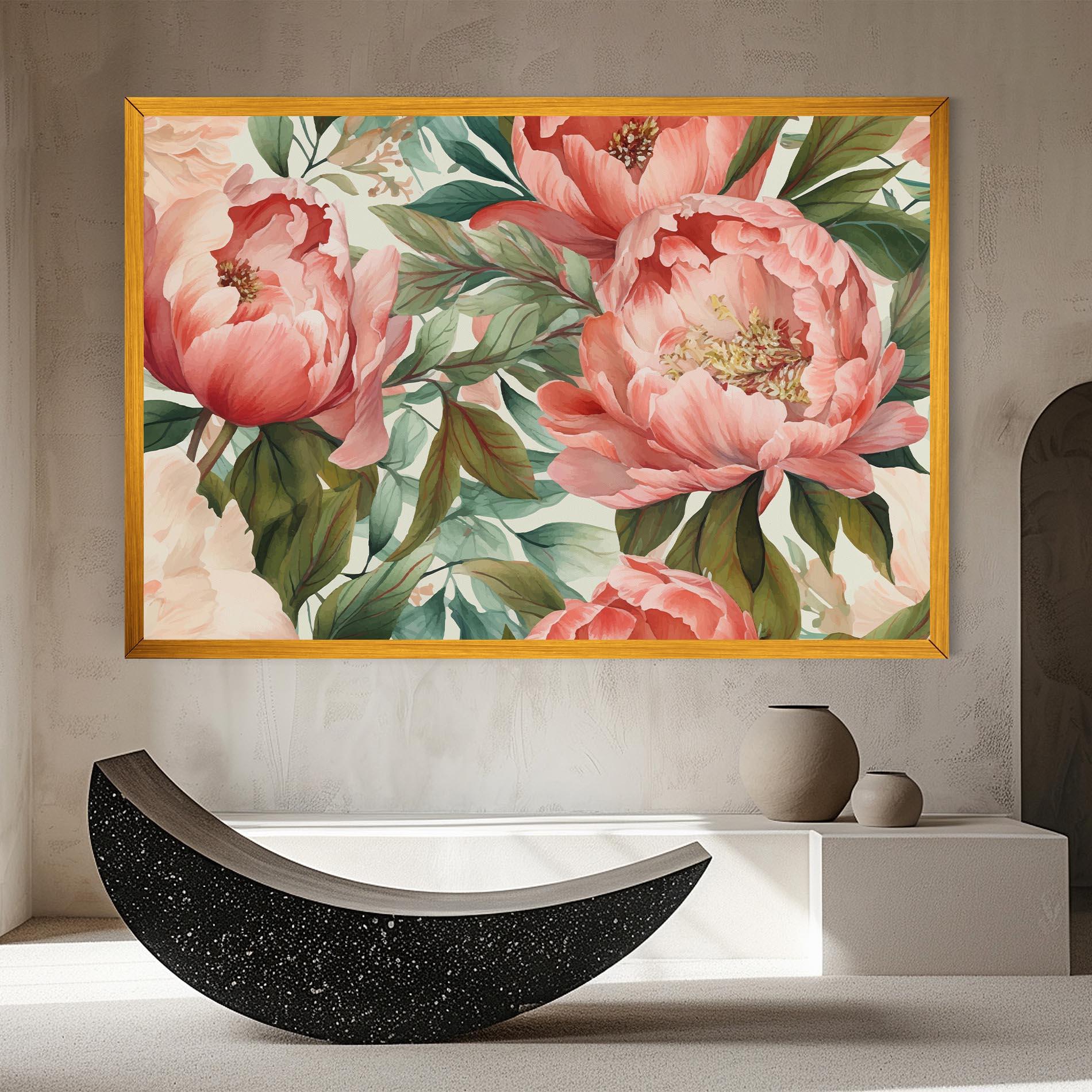 Obraz na Płótnie Light Red Peony mockup 8