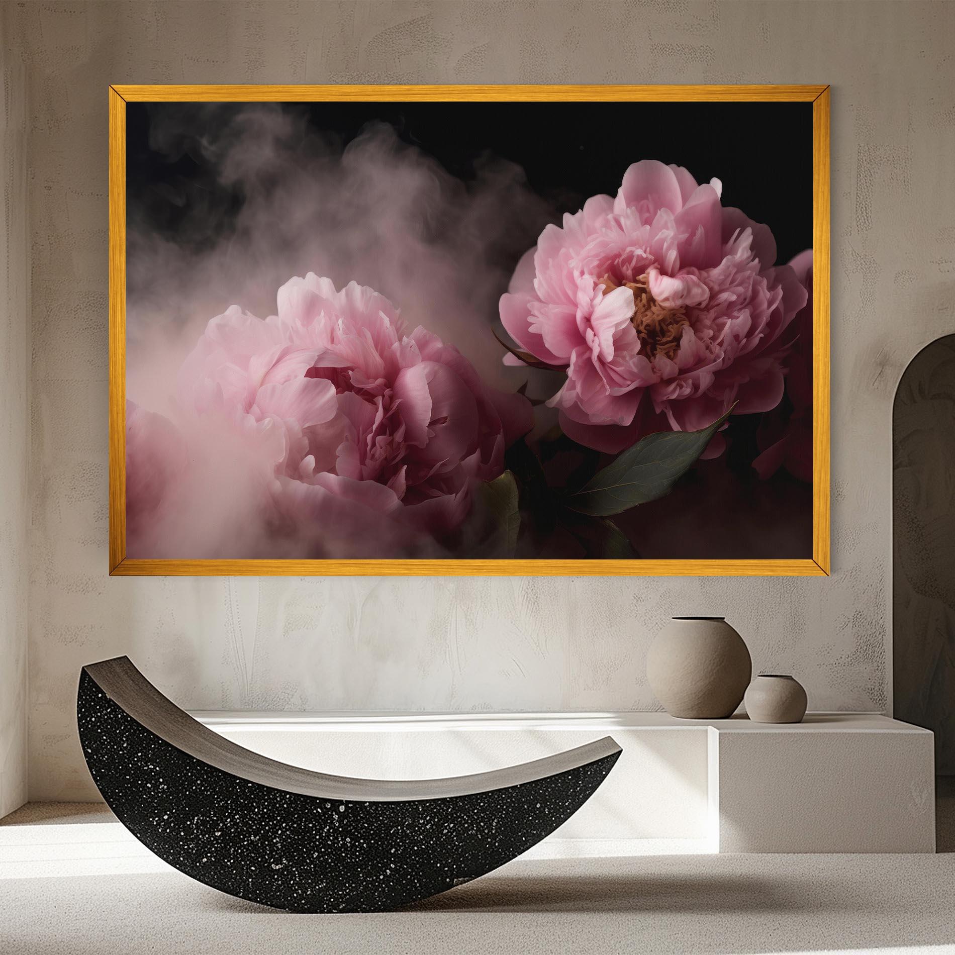 Obraz na Płótnie Peony In Smoke mockup 8