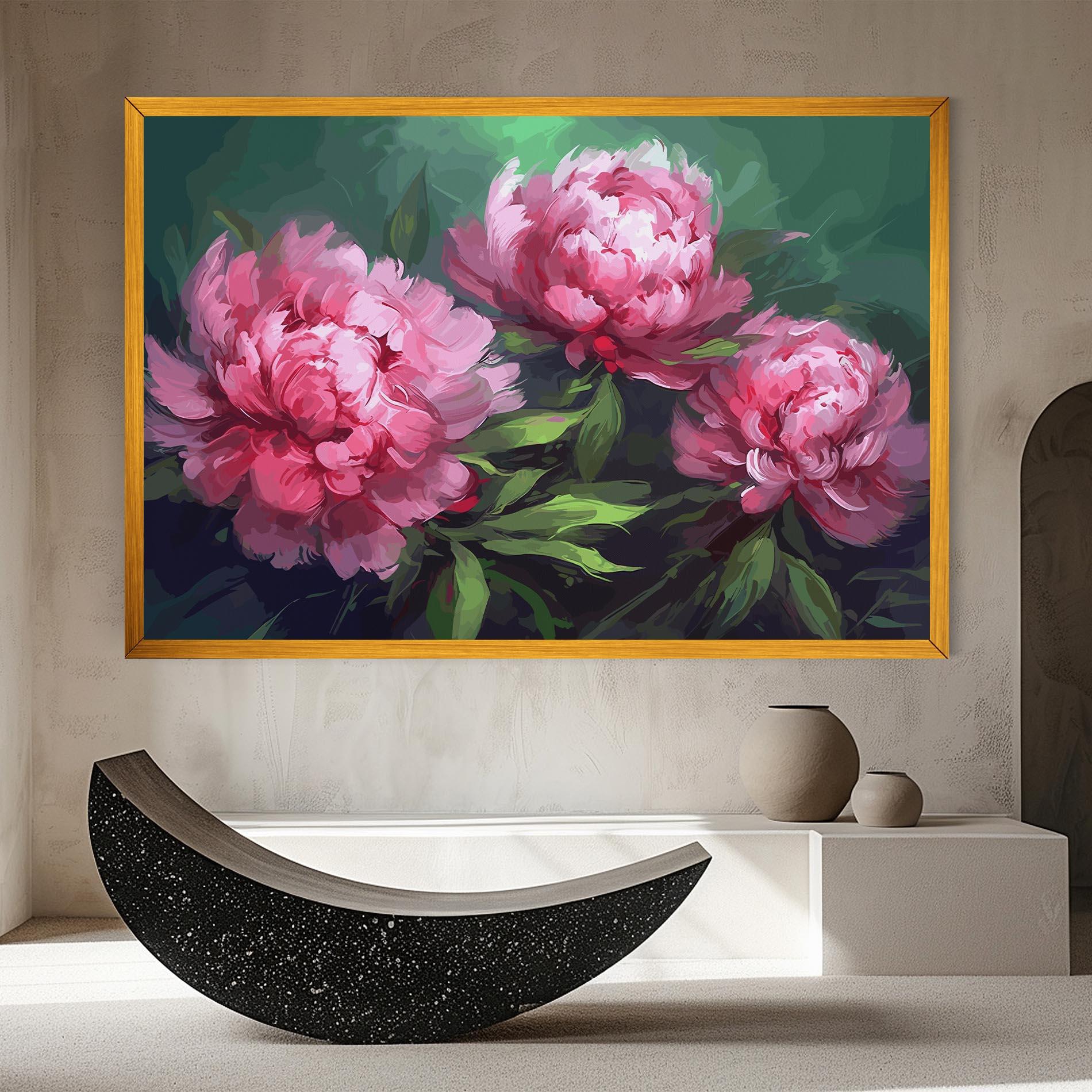 Obraz na Płótnie Pretty Peonies mockup 8