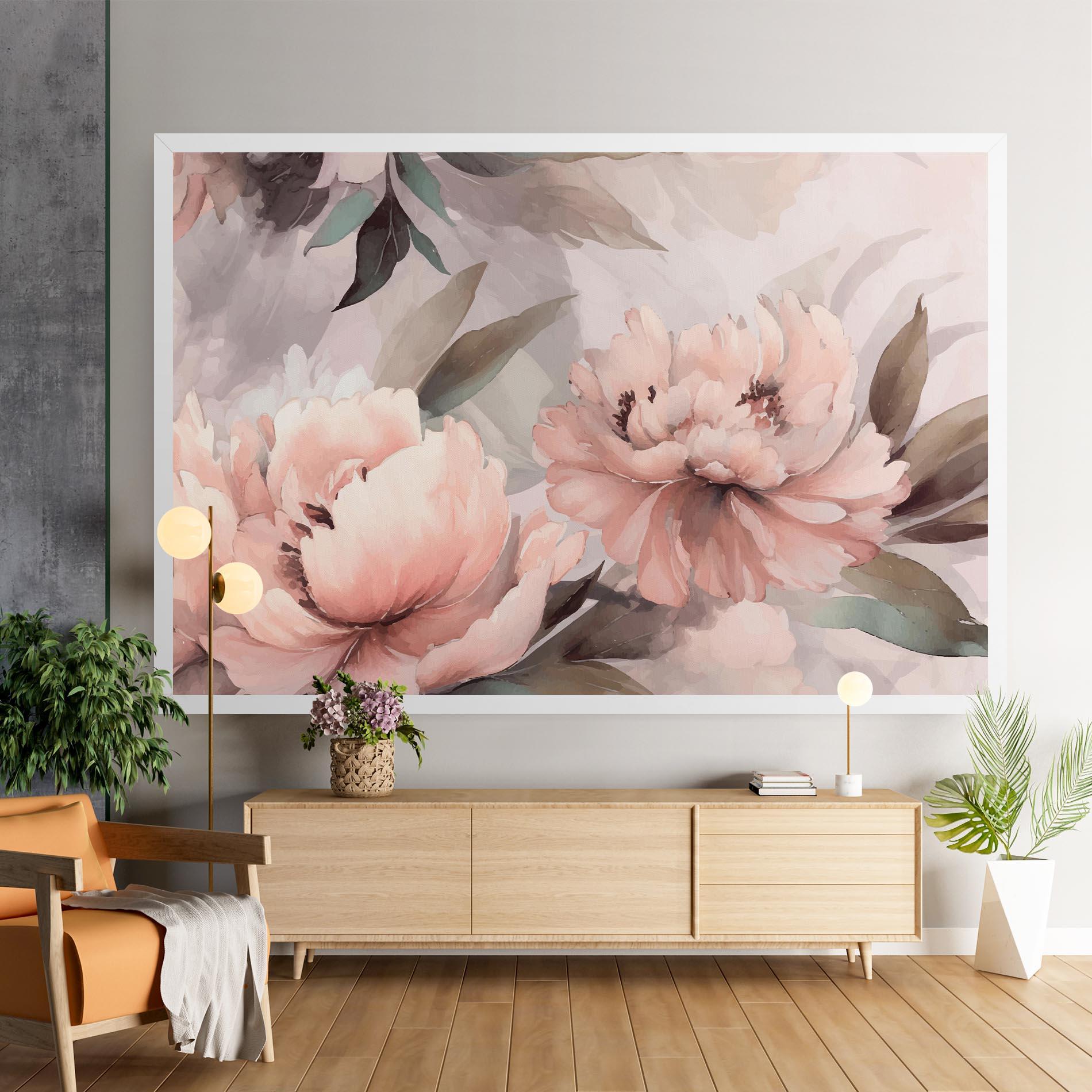 Obraz na Płótnie Dreamy Peony Art mockup 9