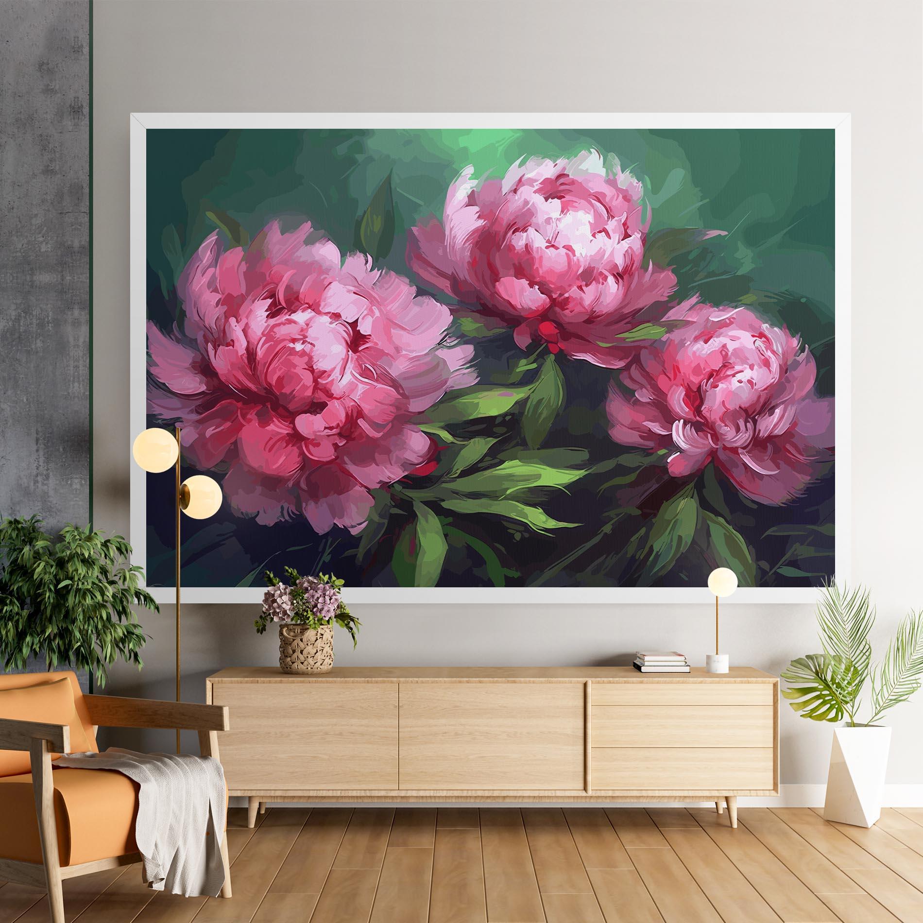 Obraz na Płótnie Pretty Peonies mockup 9