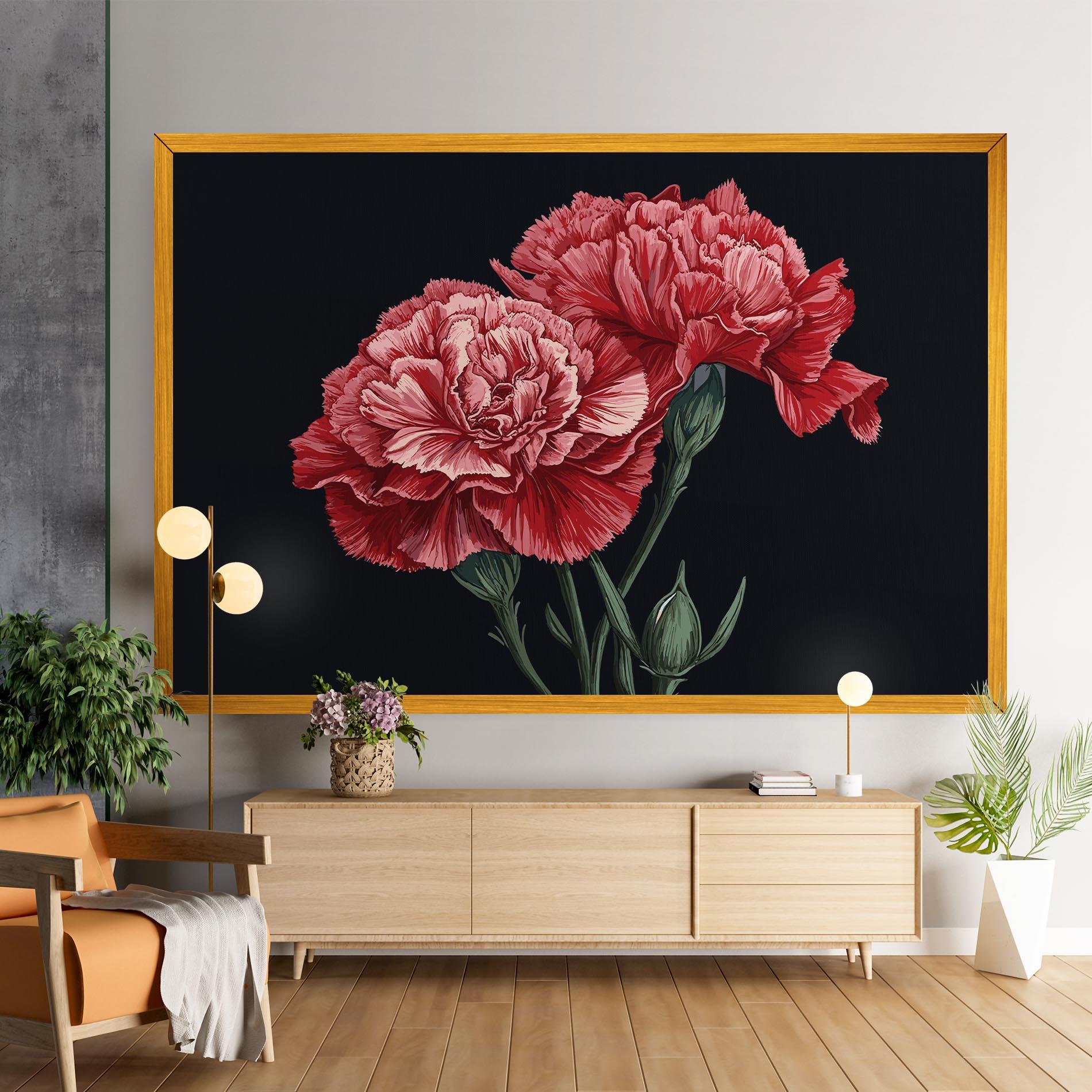 Obraz na Płótnie Beautiful Peony mockup 9