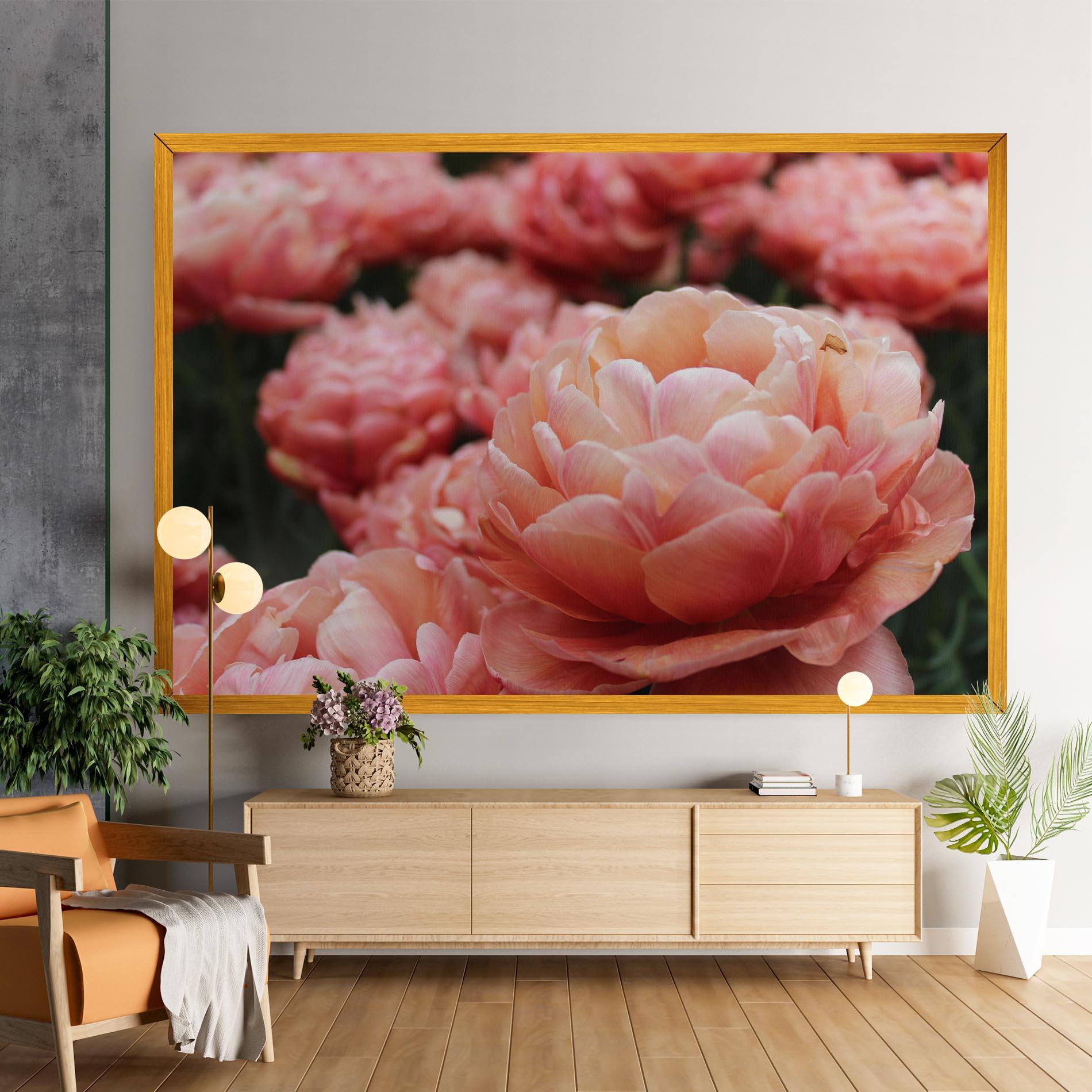 Obraz na Płótnie Light Orange Peony mockup 9