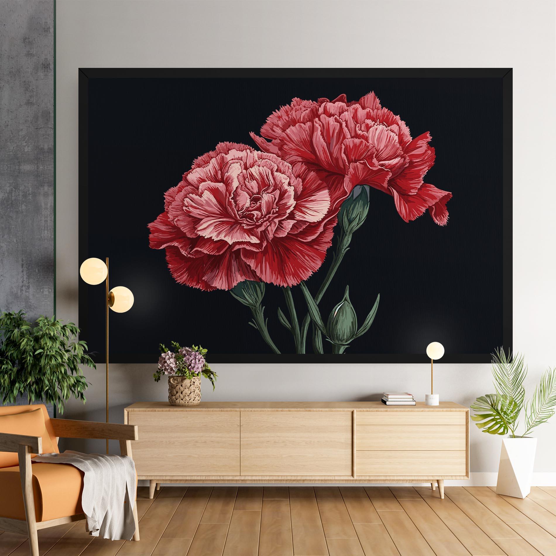 Obraz na Płótnie Beautiful Peony mockup 9