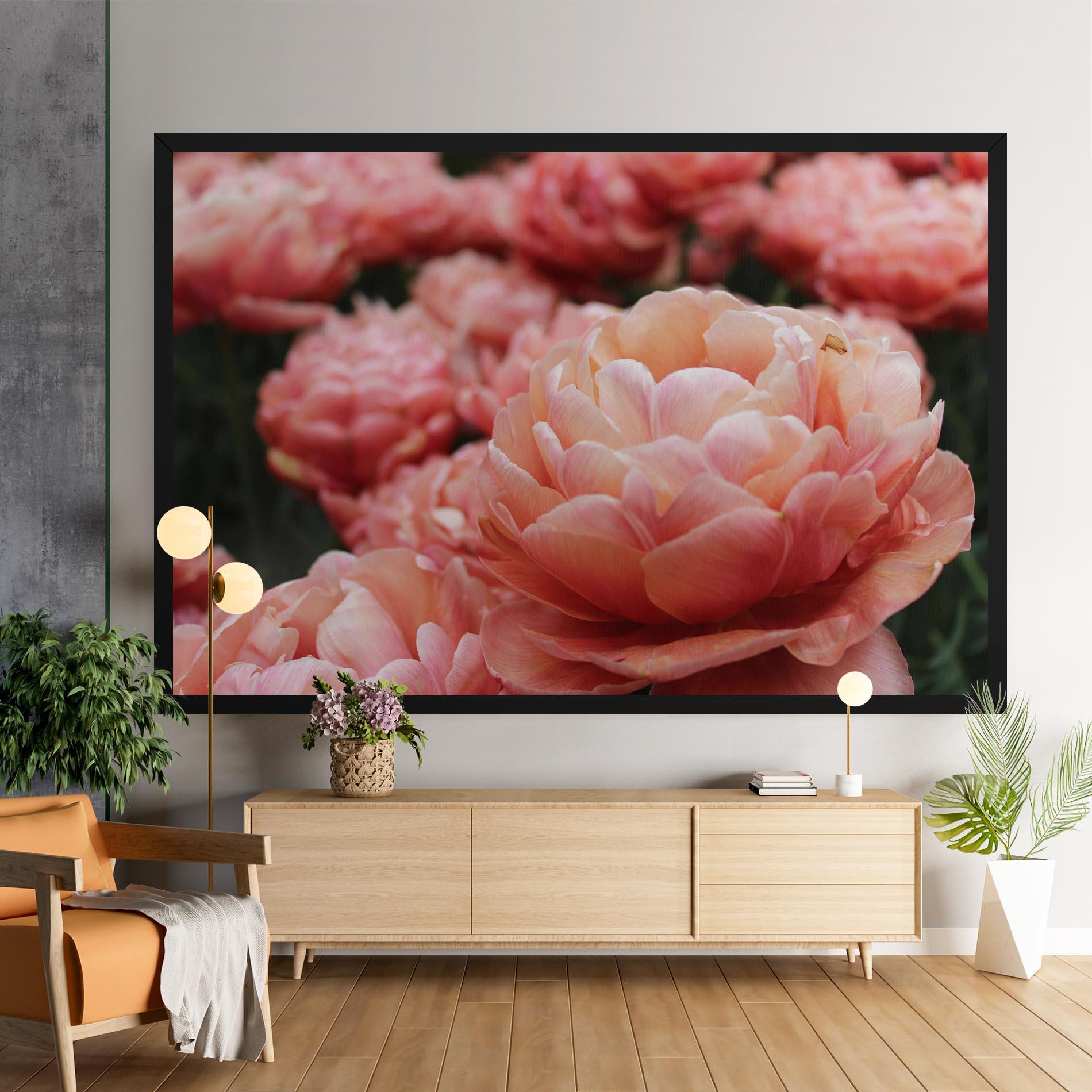 Obraz na Płótnie Light Orange Peony mockup 9