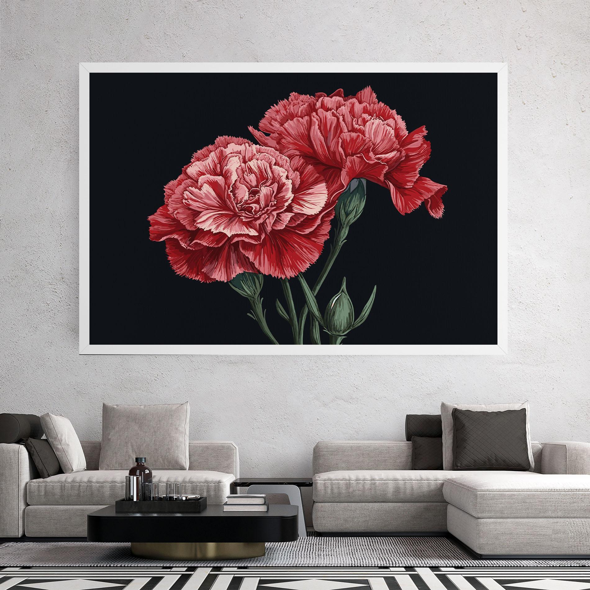 Obraz na Płótnie Beautiful Peony mockup 2