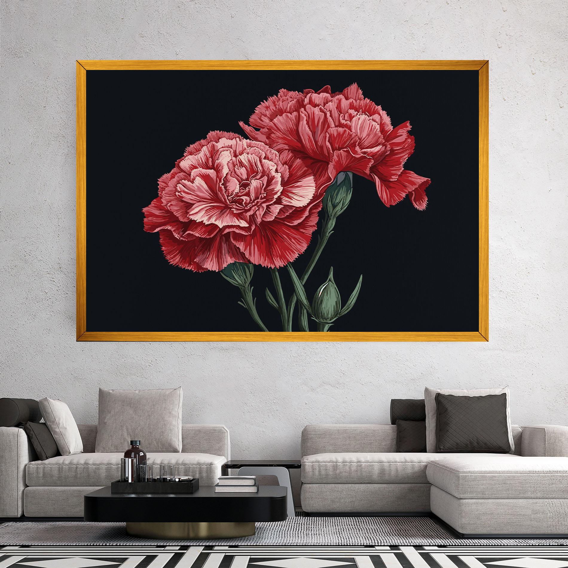 Obraz na Płótnie Beautiful Peony mockup 2